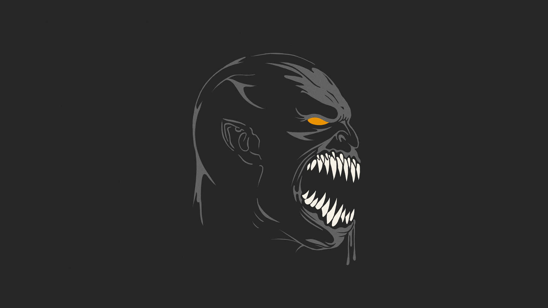 Mortal Kombat Baraka, gray monster, glowing orange eye, Full HD Desktop Wallpaper