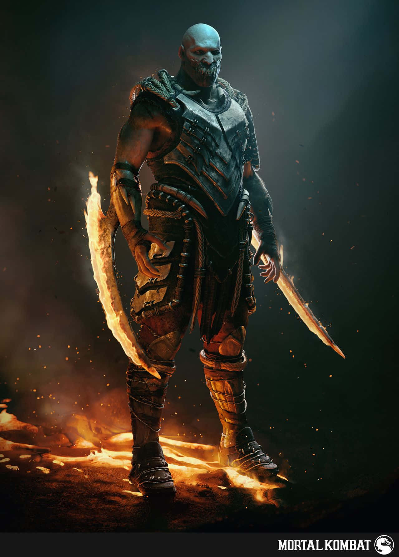Mortal Kombat, Baraka, flaming blades, HD Phone Wallpaper