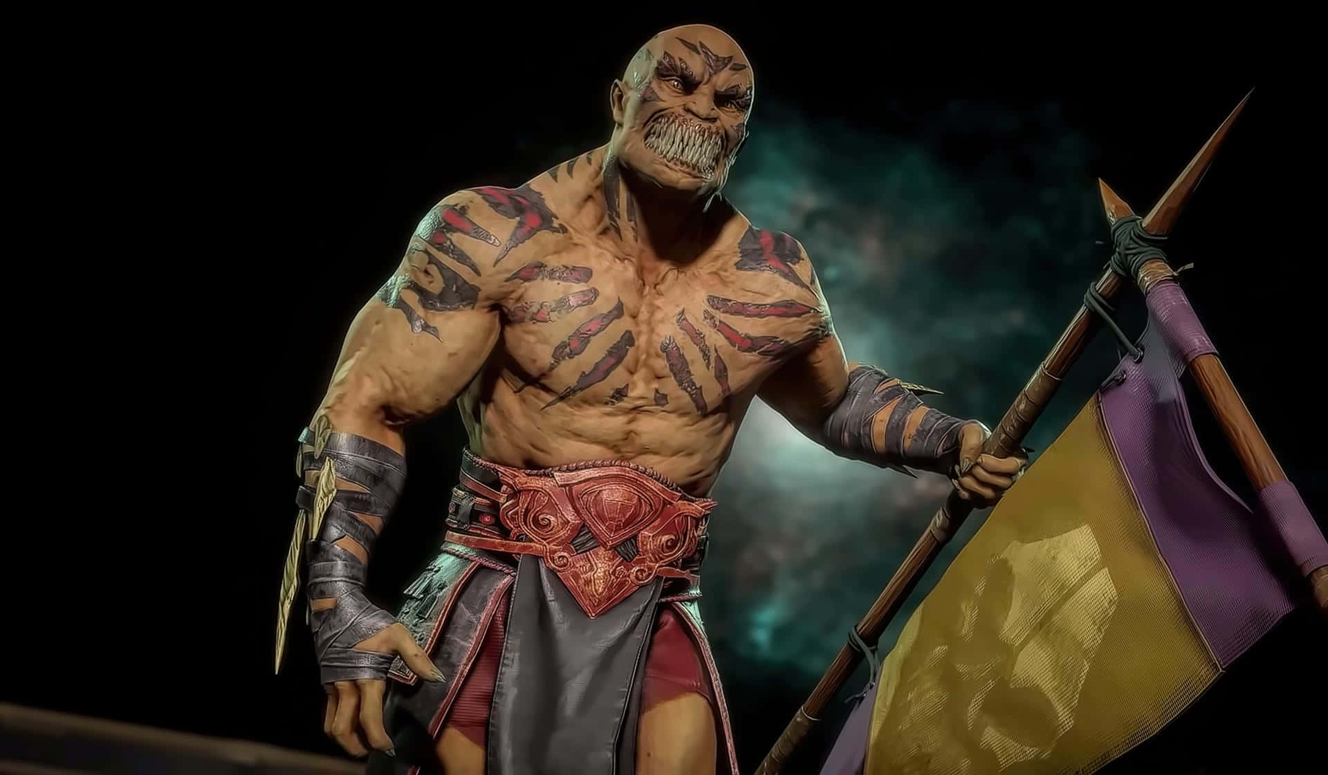Mortal Kombat, Baraka, spiked polearm, Full HD Desktop Wallpaper