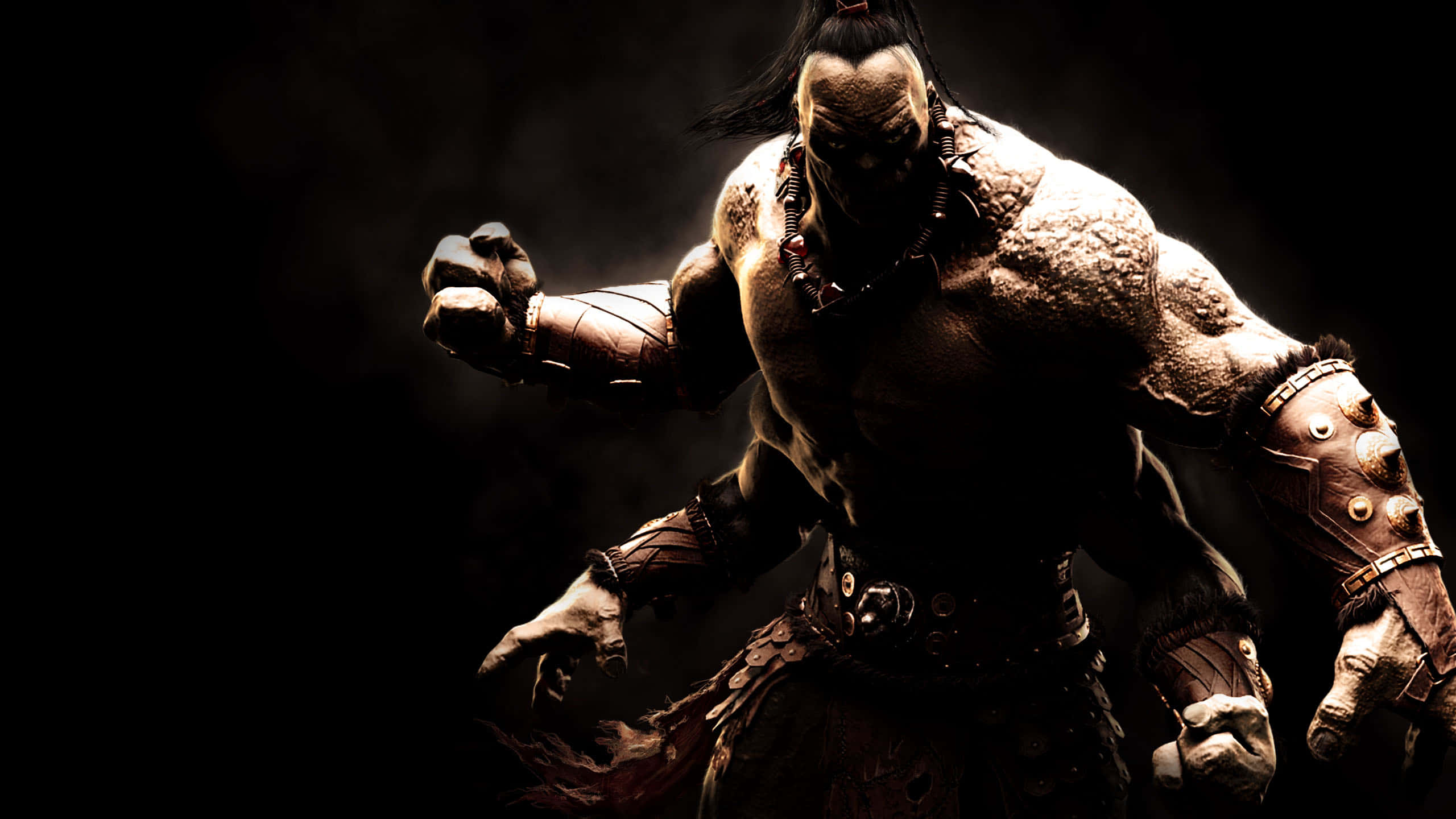 Mortal Kombat characters, muscular dark-skinned warrior, dreadlocks, 2K Desktop Wallpaper