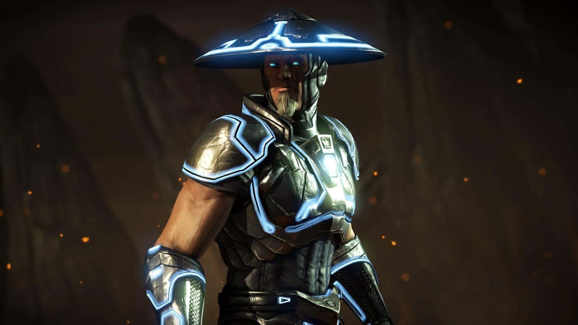 Mortal Kombat characters, glowing blue armor, wide-brimmed hat, Full HD Desktop Wallpaper