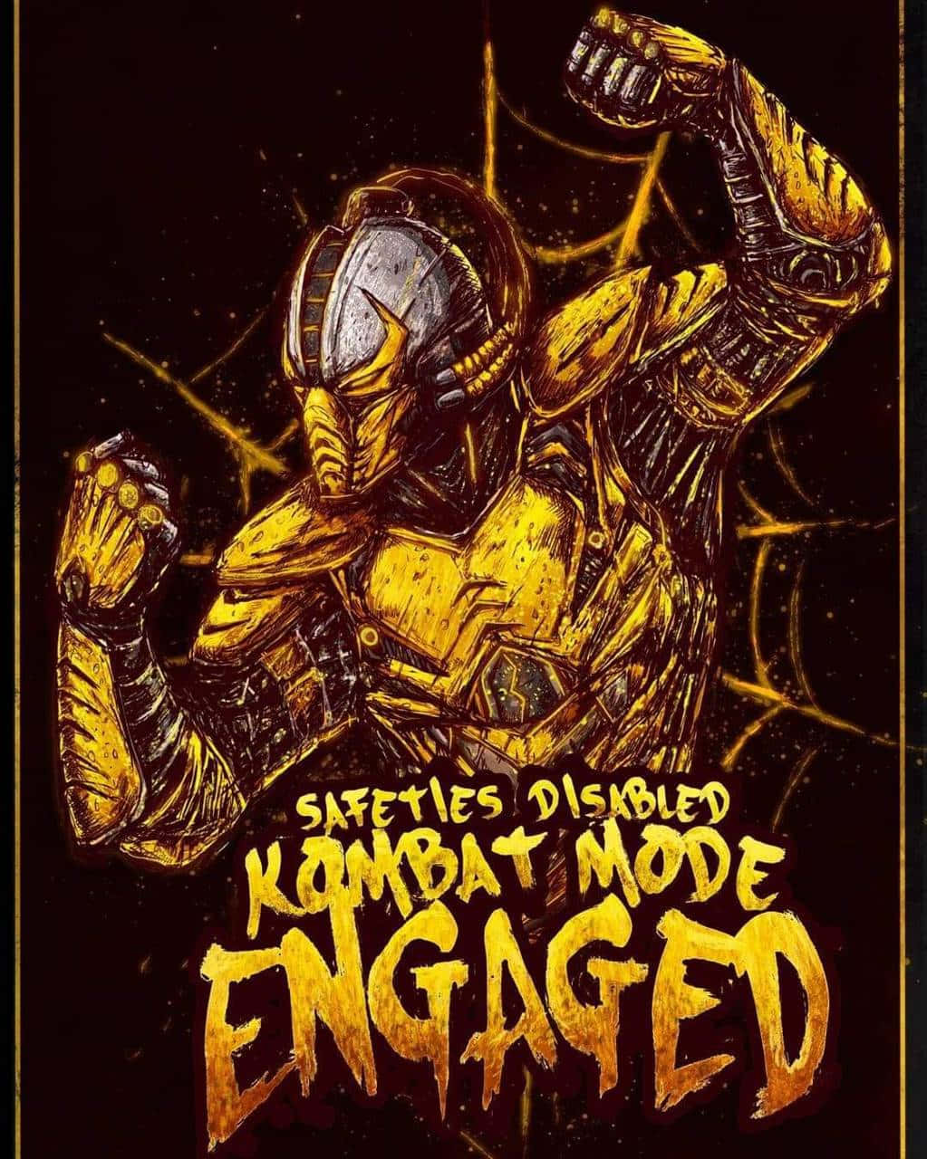 Mortal Kombat, Cyrax, golden armored warrior, HD Phone Wallpaper