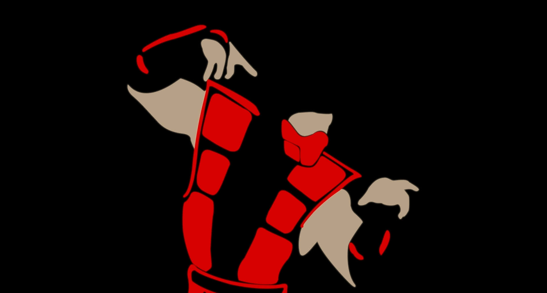 Mortal Kombat, Ermac, red and beige abstract figure, Full HD Desktop Wallpaper
