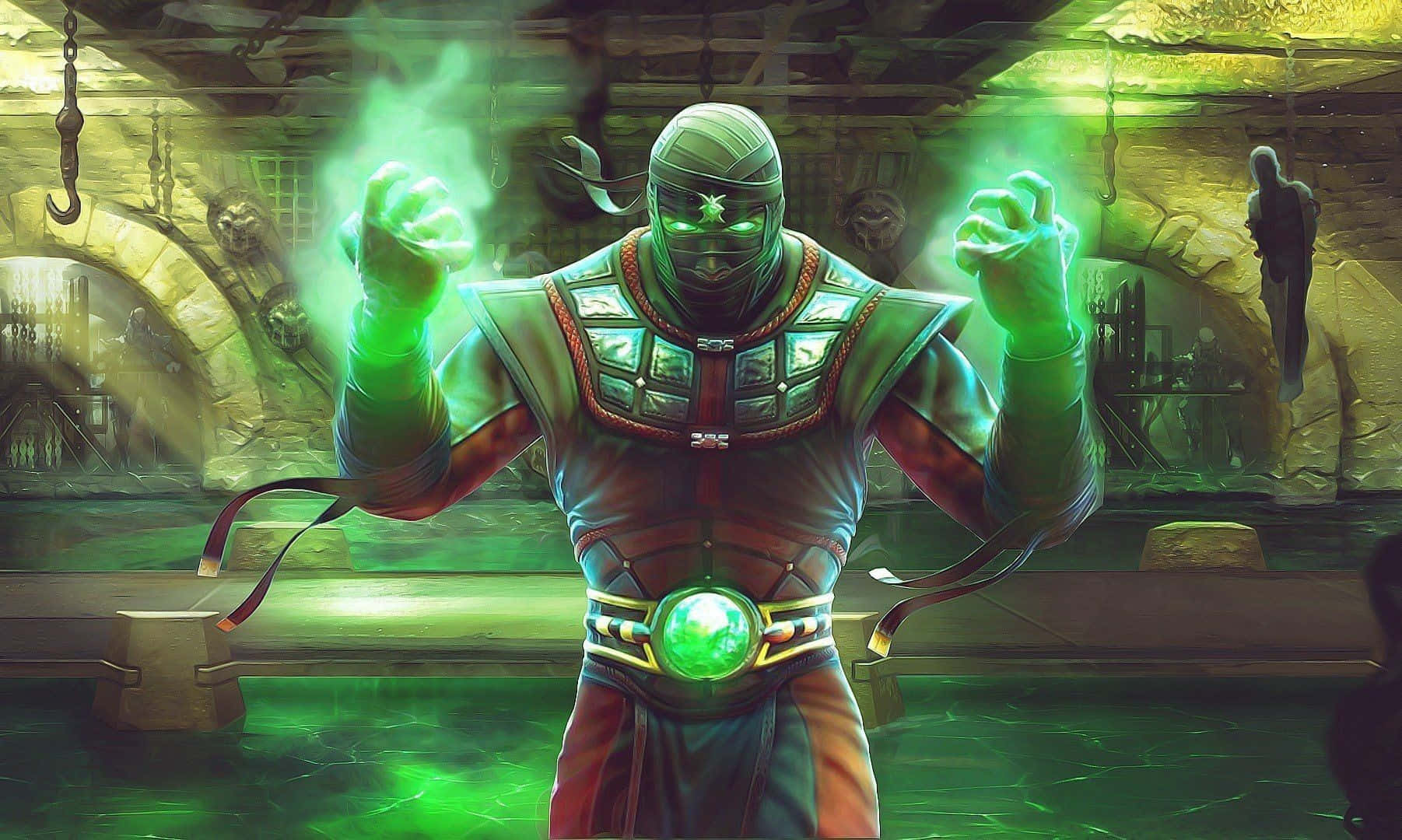 Mortal Kombat, Ermac, glowing green energy, HD Desktop Wallpaper