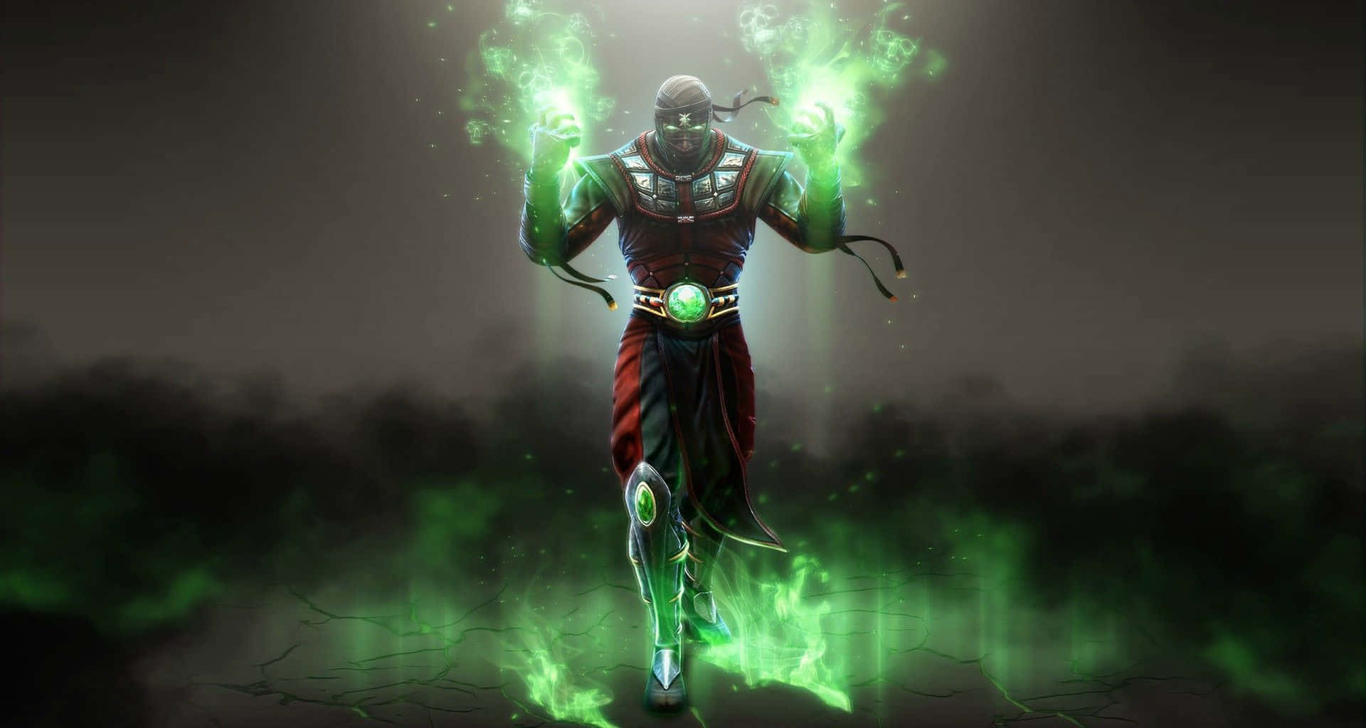 Mortal Kombat, Ermac, red and black armor, Full HD Desktop Wallpaper