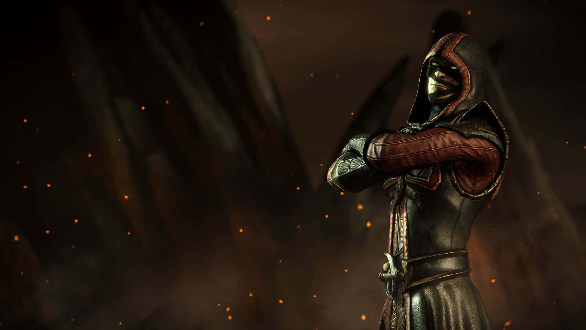Mortal Kombat Ermac, green skin, glowing eyes, Full HD Desktop Wallpaper