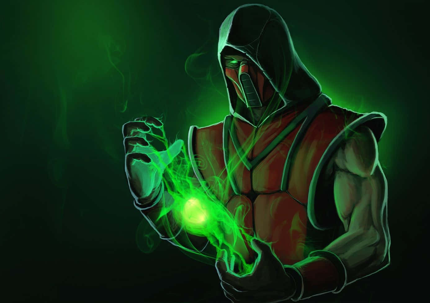Mortal Kombat, Ermac, red armor, HD Desktop Wallpaper
