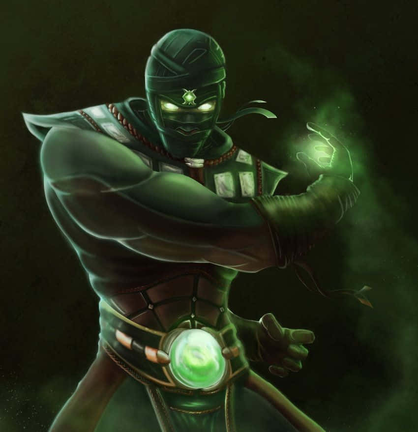 Mortal Kombat, Ermac, green-clad ninja, SD Phone Wallpaper