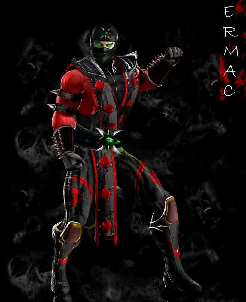 Mortal Kombat, Ermac, red and black armor, SD Phone Wallpaper