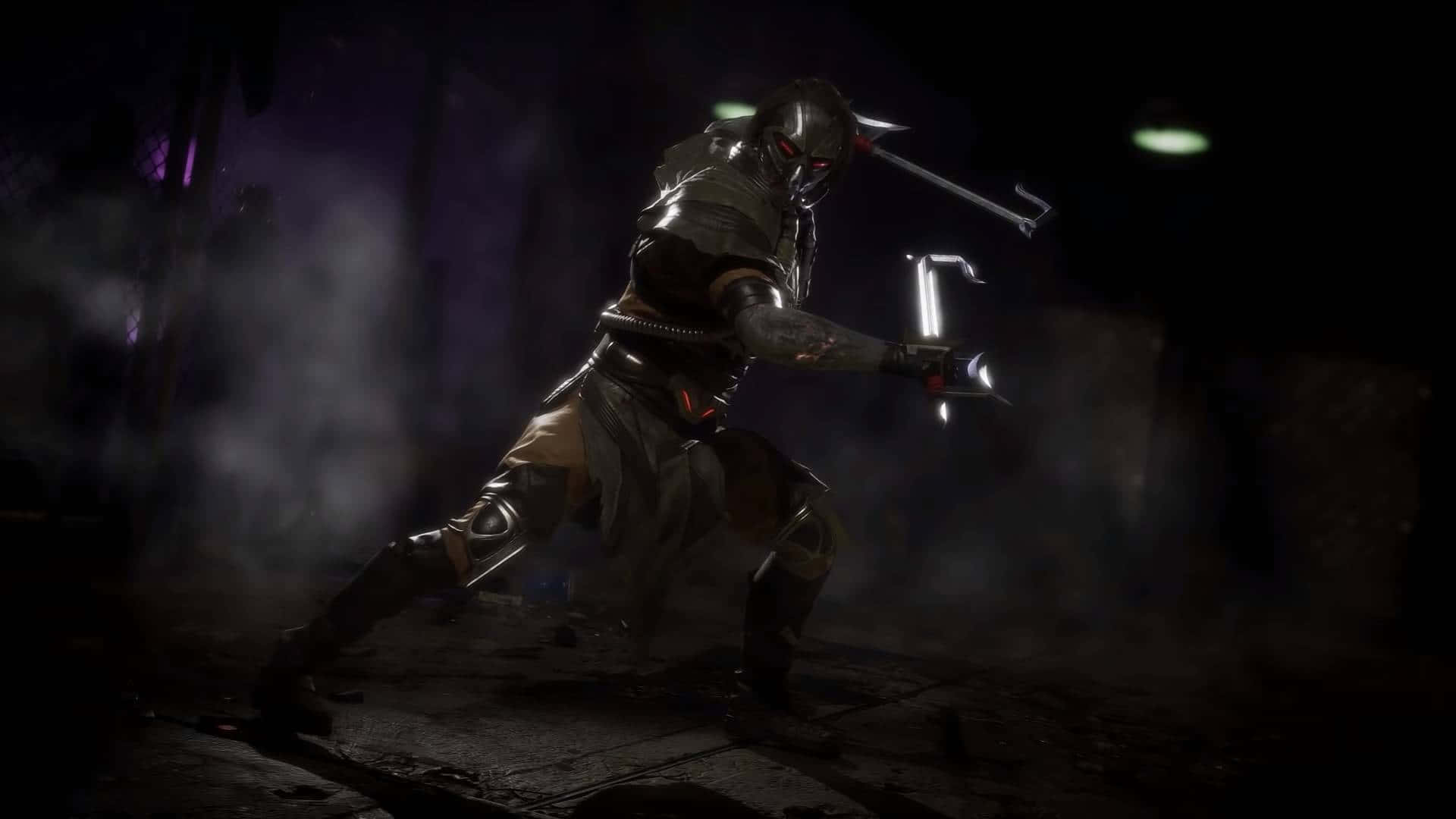 Mortal Kombat Fatality, ninja warrior, metallic armor, Full HD Desktop Wallpaper