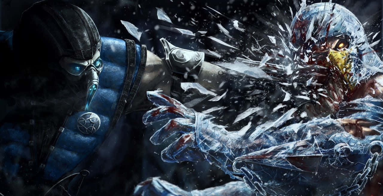 Mortal Kombat Fatality, masked warrior, blue armor, HD Desktop Wallpaper