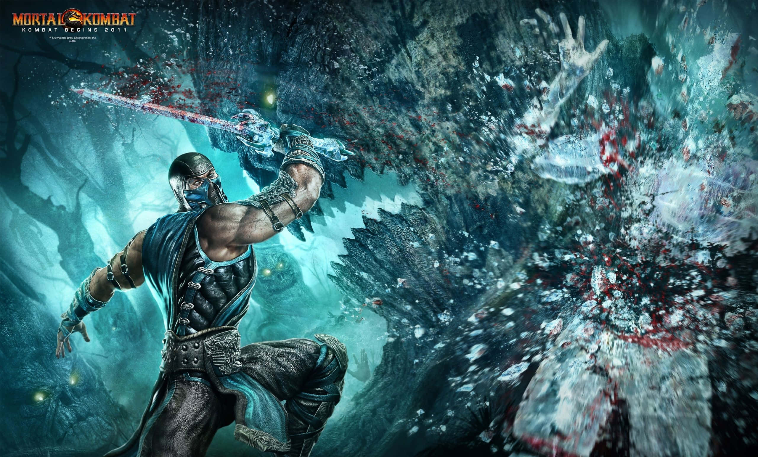 Mortal Kombat Fatality, masked warrior, dark armor, 2K Desktop Wallpaper