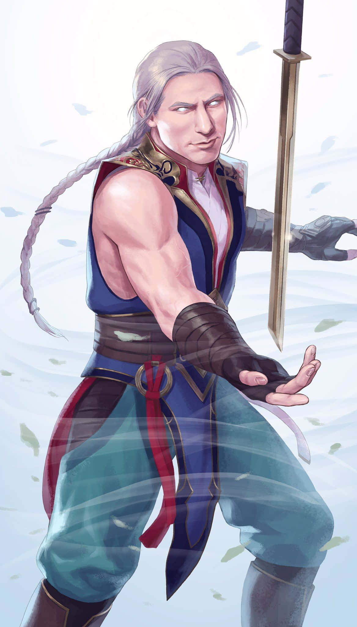 Mortal Kombat, Fujin, silver hair, Full HD Phone Wallpaper