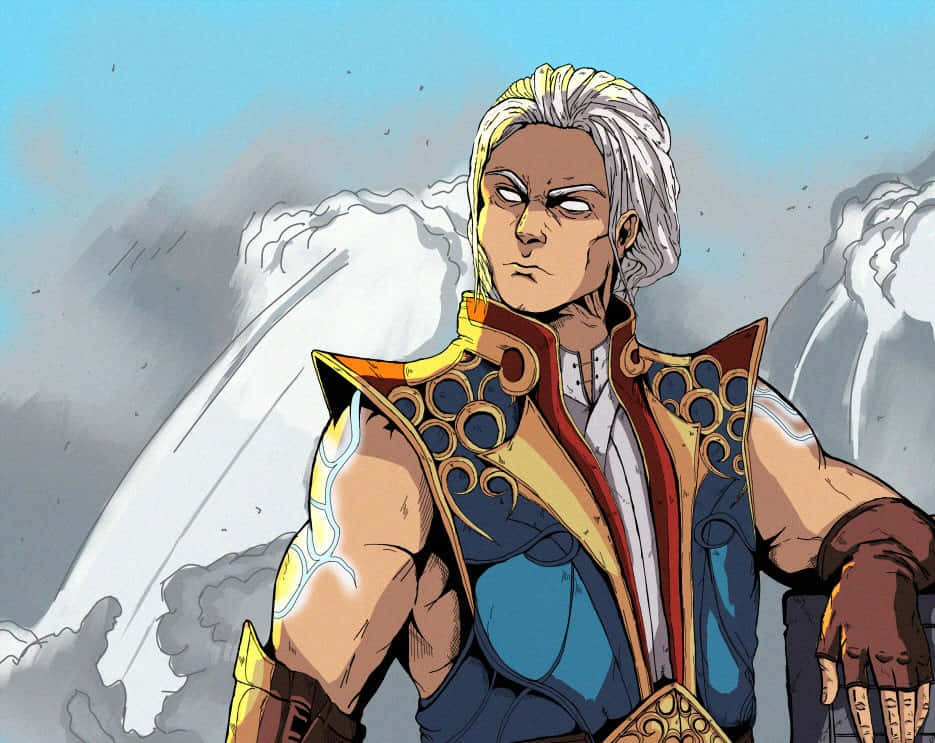 Mortal Kombat Fujin, Fujin, white hair, SD Desktop Wallpaper