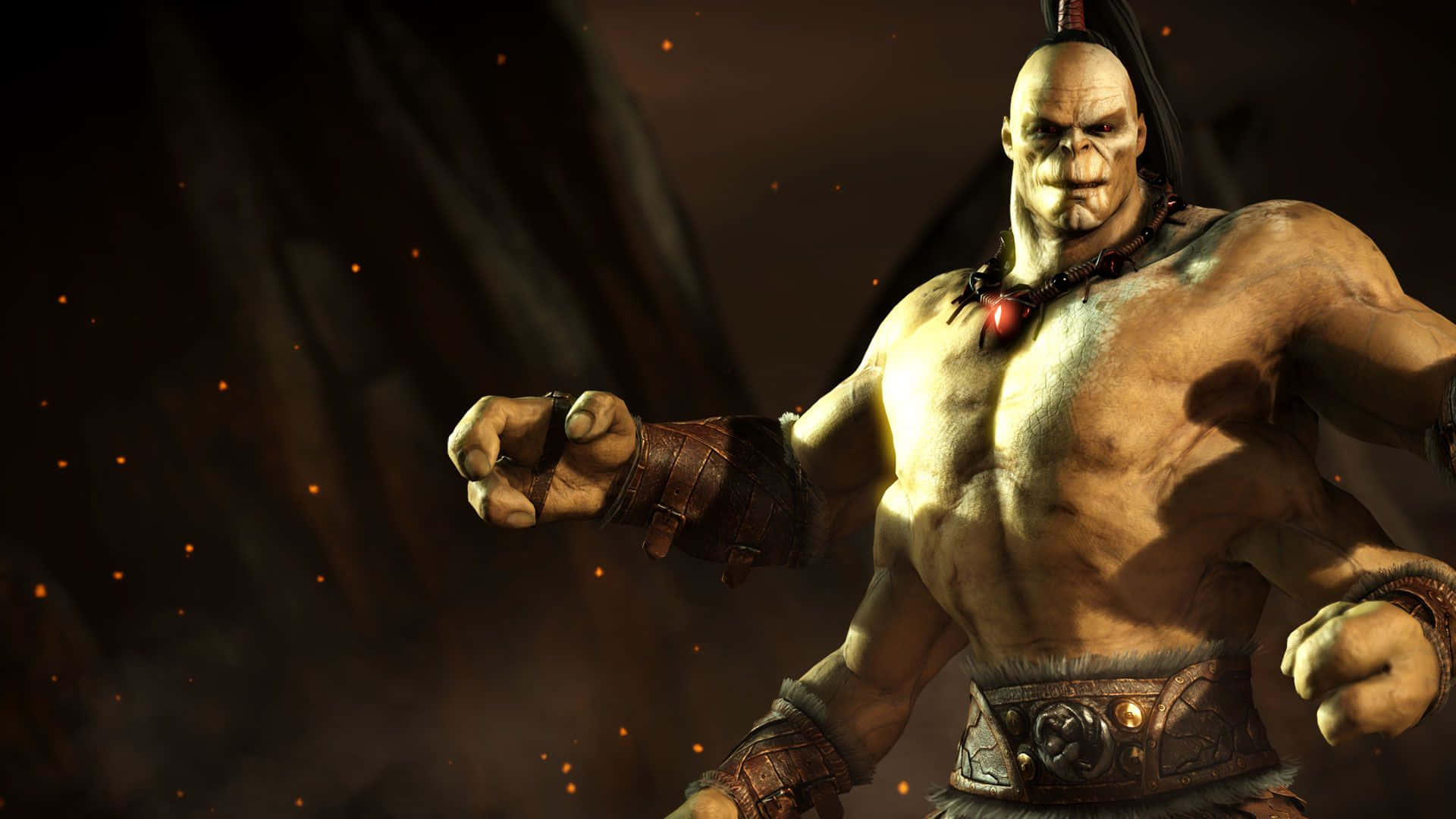 Mortal Kombat Goro, four-armed Shokan warrior, tribal gear, Full HD Desktop Wallpaper