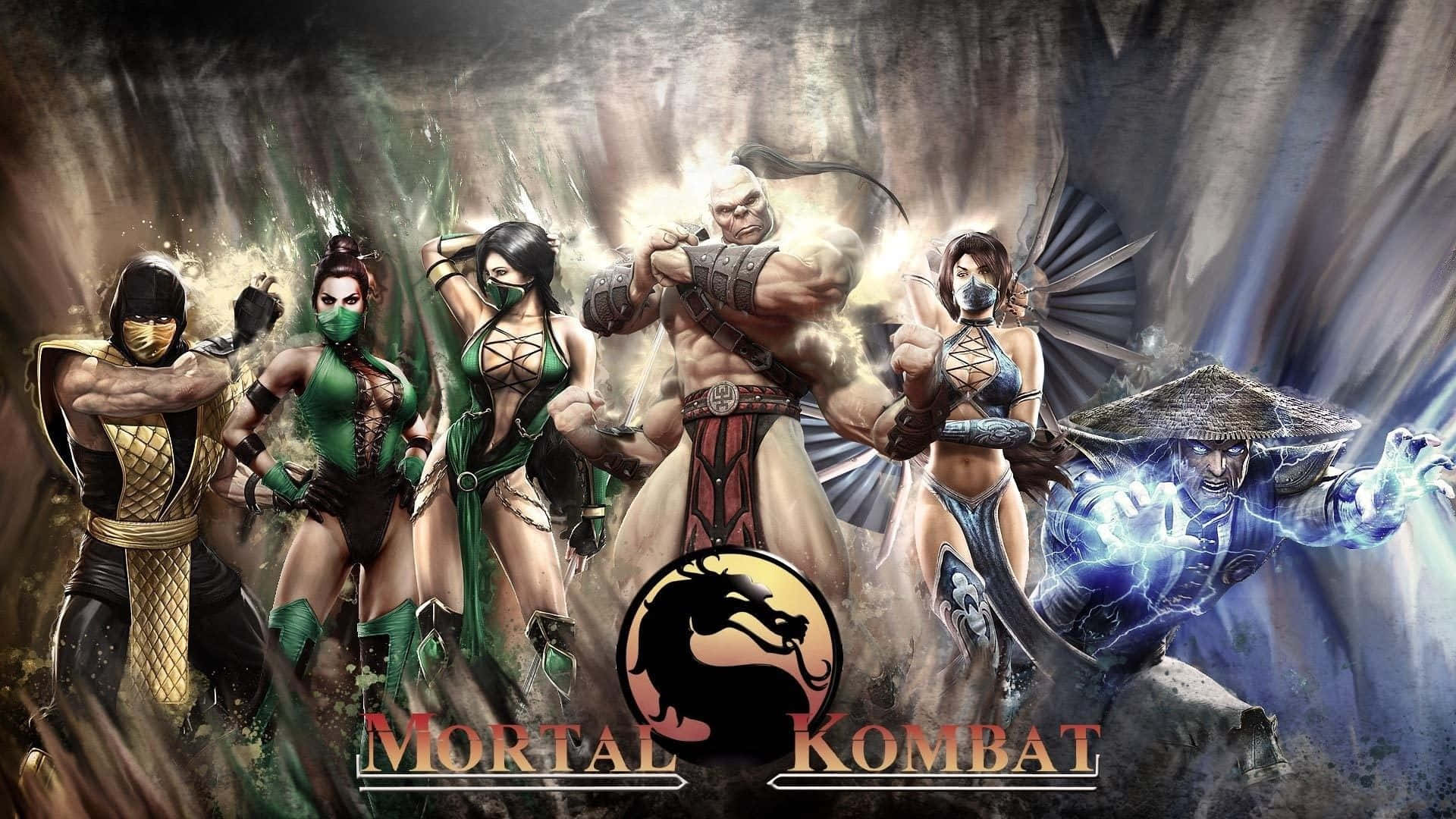 Mortal Kombat, Goro, stormy backdrop, Full HD Desktop Wallpaper