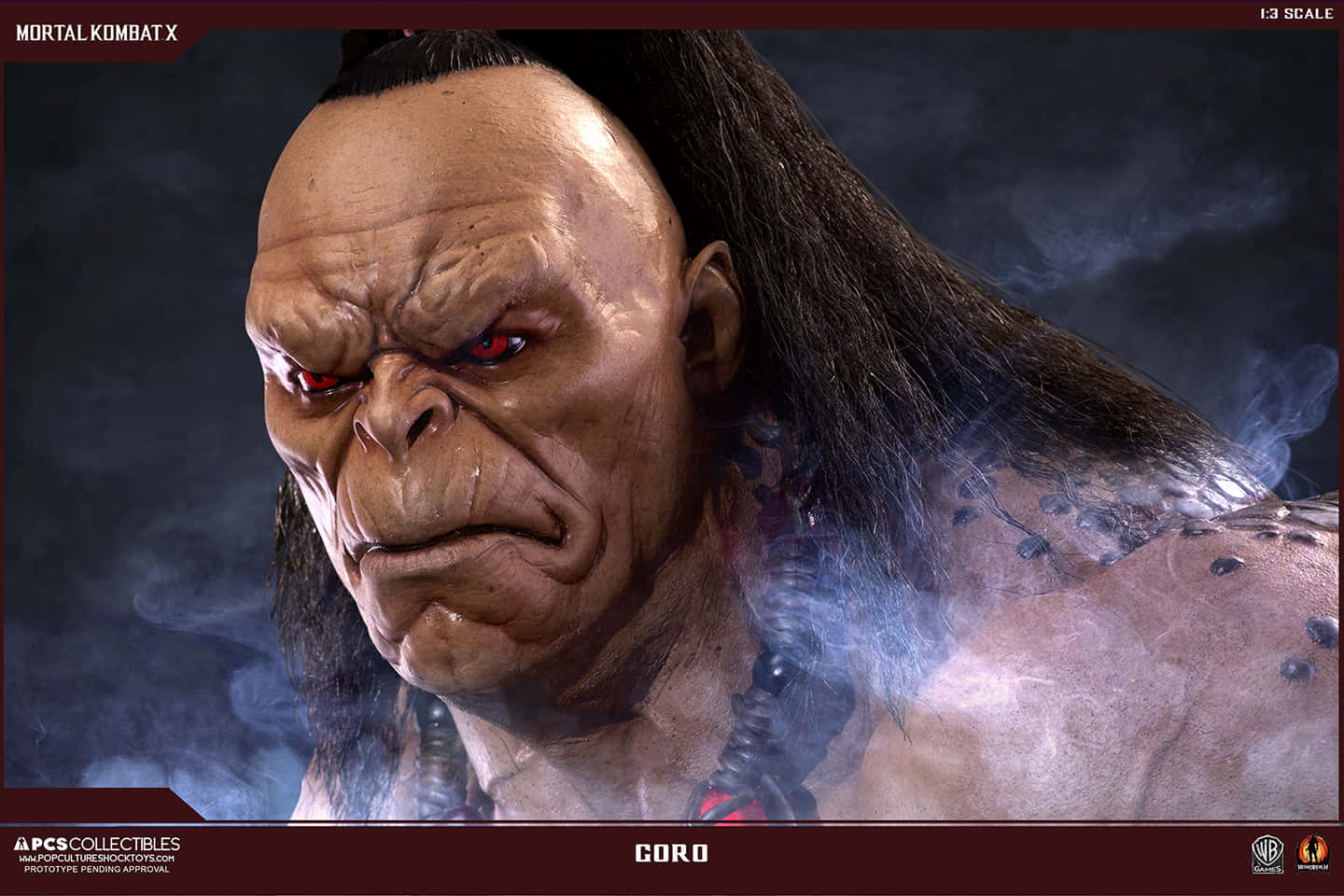 Goro, Mortal Kombat X, glowing red eyes, HD Desktop Wallpaper