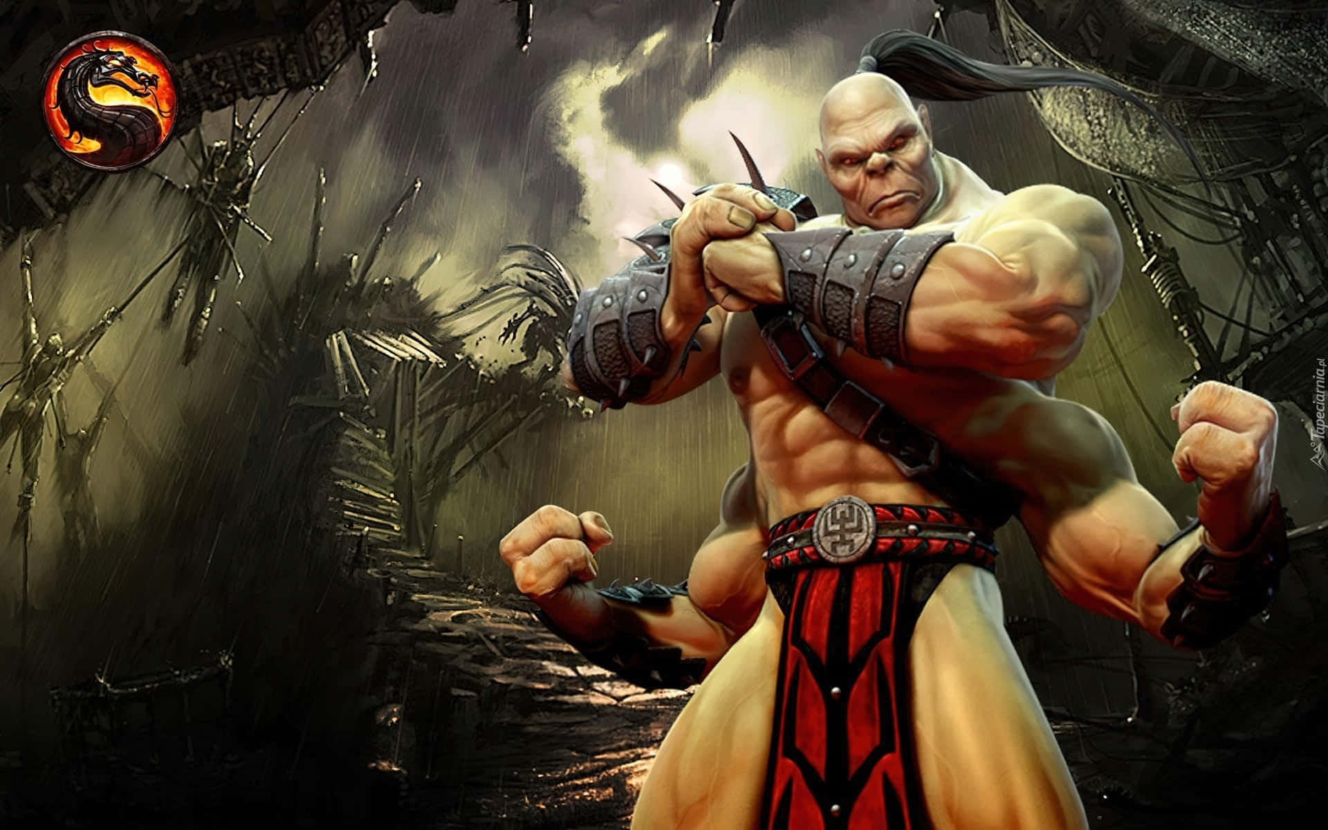 Mortal Kombat, Goro, ruined temple, Full HD Desktop Wallpaper