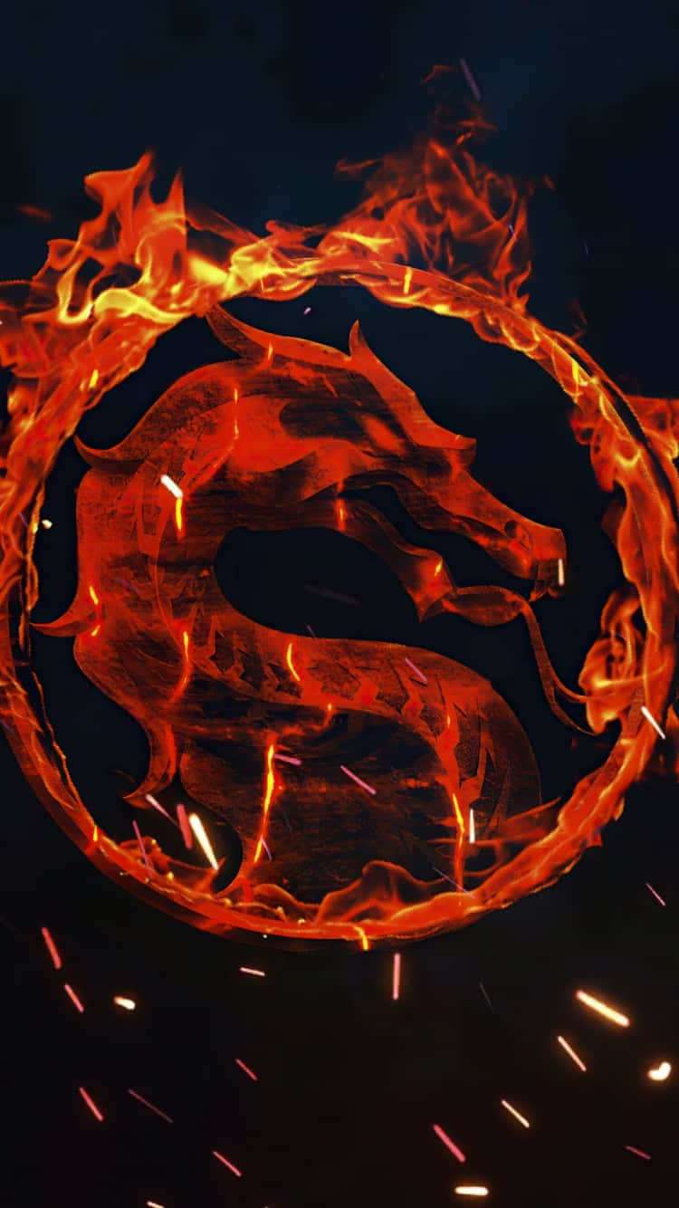 Mortal Kombat, iPhone, fiery dragon, HD Phone Wallpaper