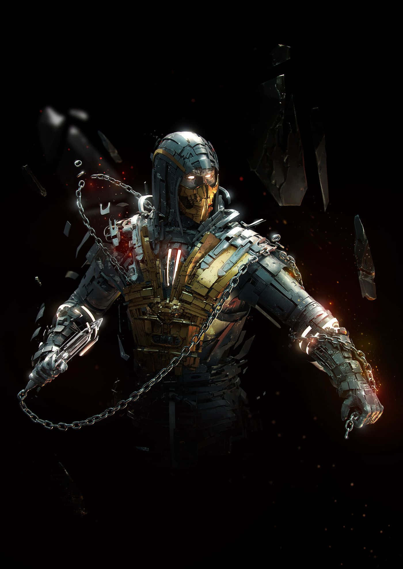 Mortal Kombat, iPhone, armored warrior, Full HD Phone Wallpaper