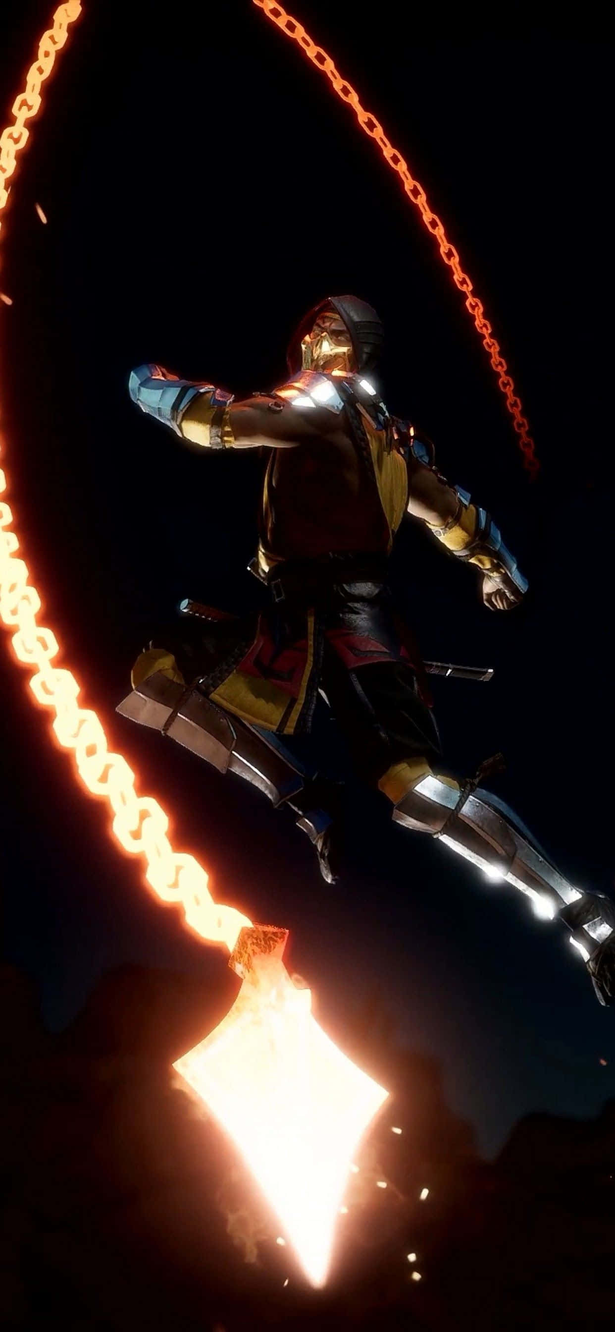 Mortal Kombat, iPhone, metallic armor, 2K Phone Wallpaper