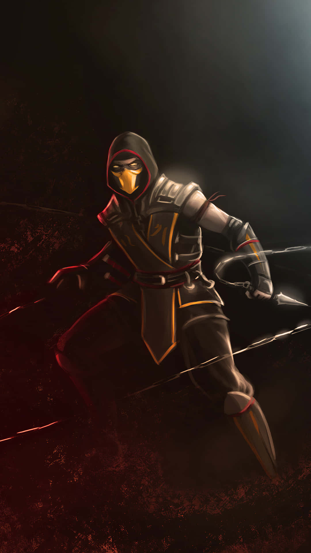 Mortal Kombat, iPhone, hooded ninja warrior, Full HD Phone Wallpaper
