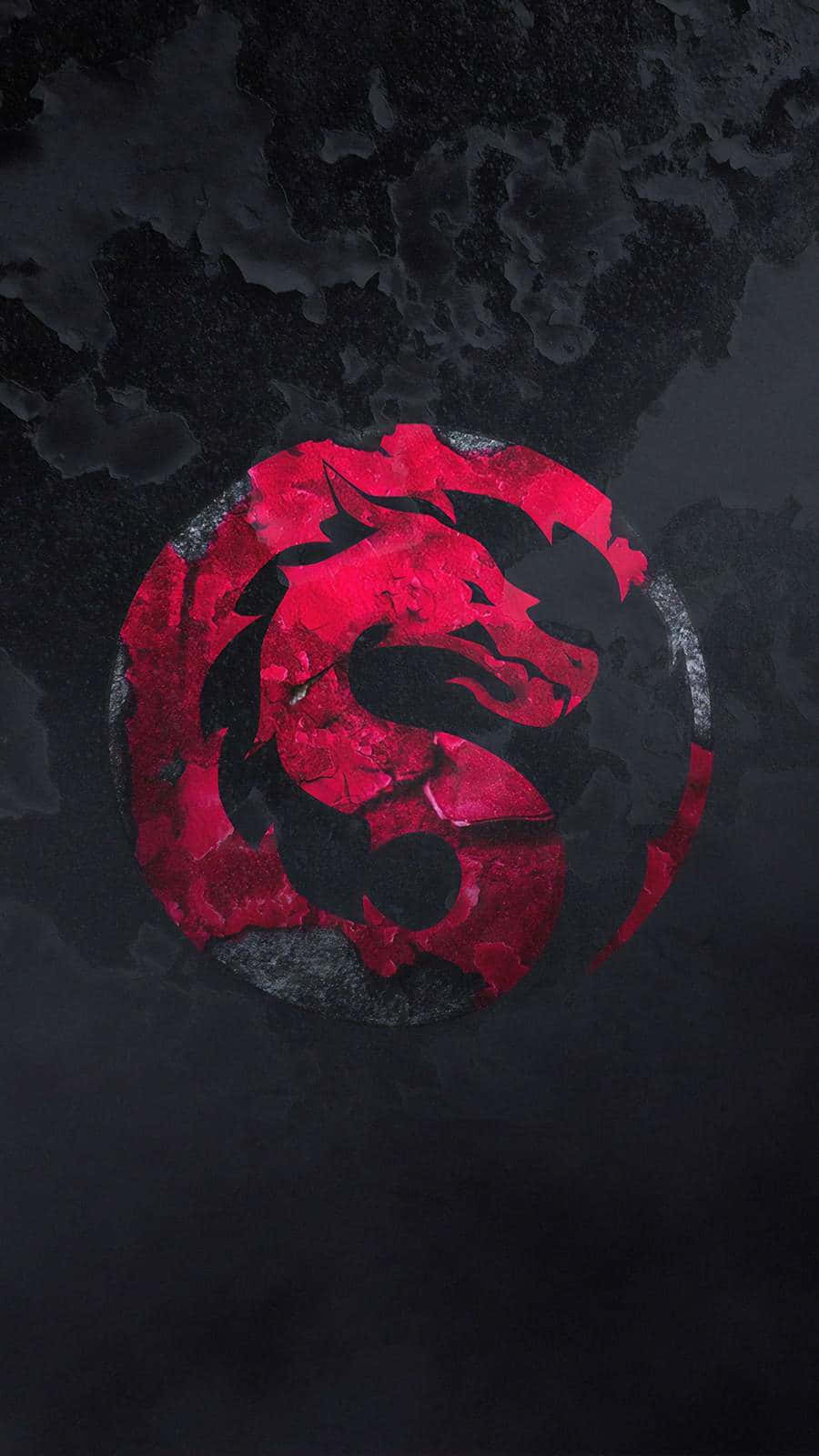 Mortal Kombat, iPhone, red dragon emblem, HD Phone Wallpaper