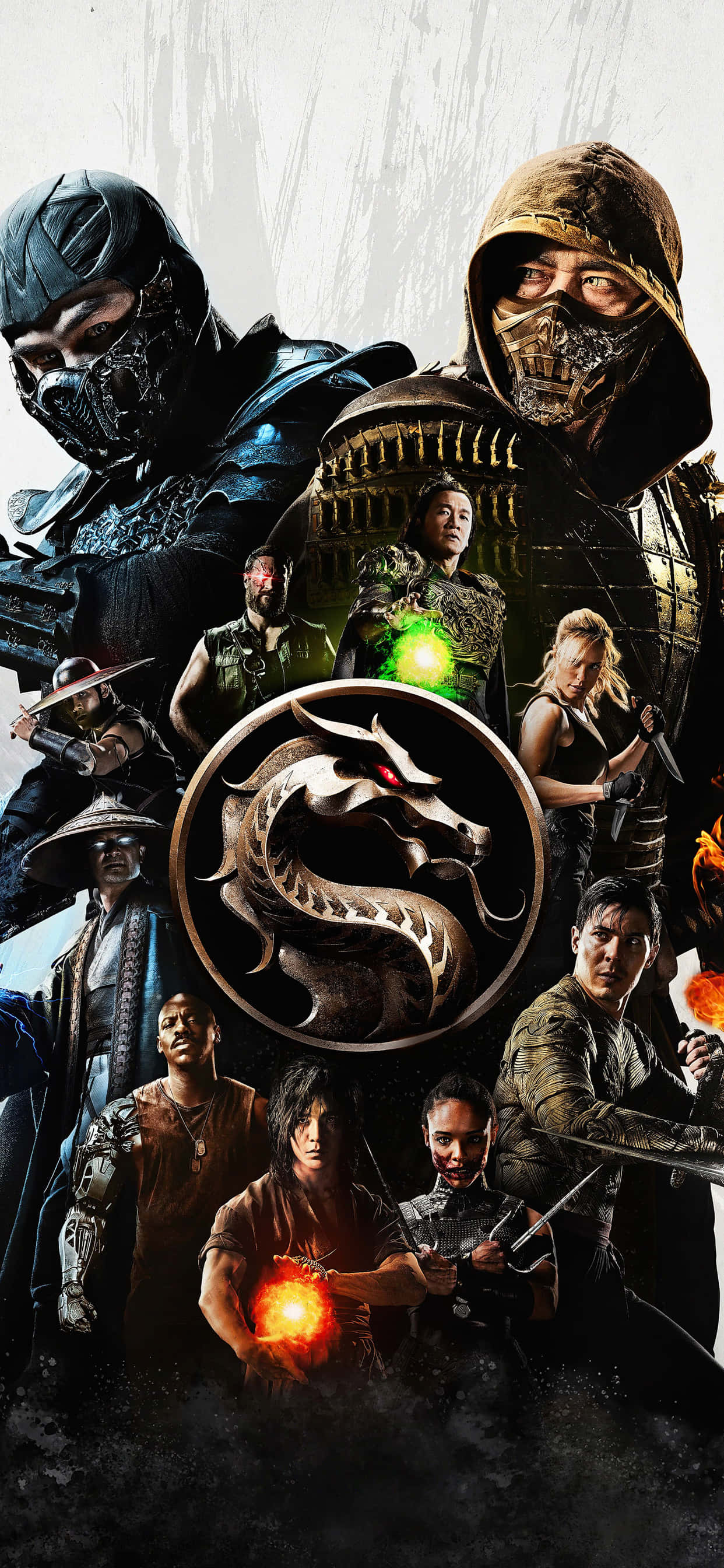 Mortal Kombat, iPhone, dragon logo, 2K Phone Wallpaper