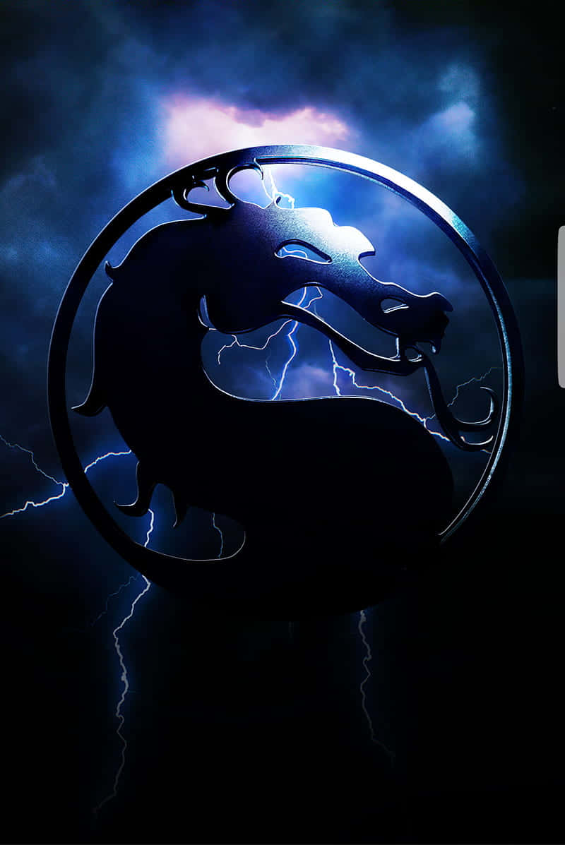 Mortal Kombat, iPhone, dark metallic dragon silhouette, SD Phone Wallpaper