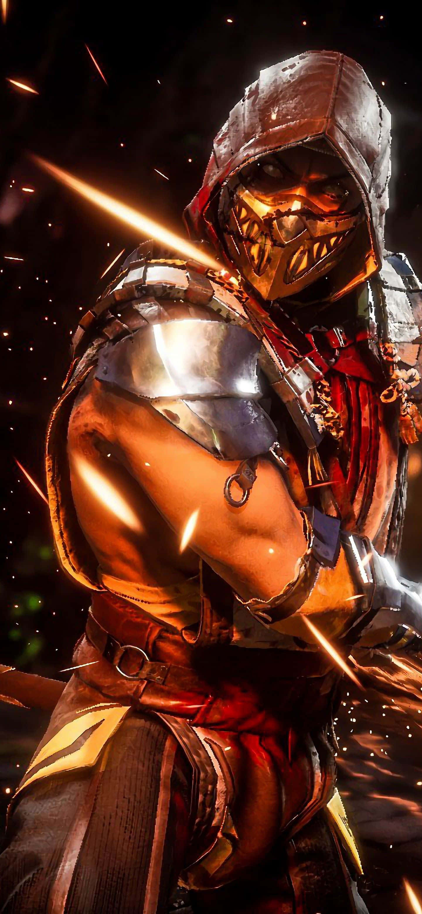 Mortal Kombat, iPhone, muscular warrior, 2K Phone Wallpaper