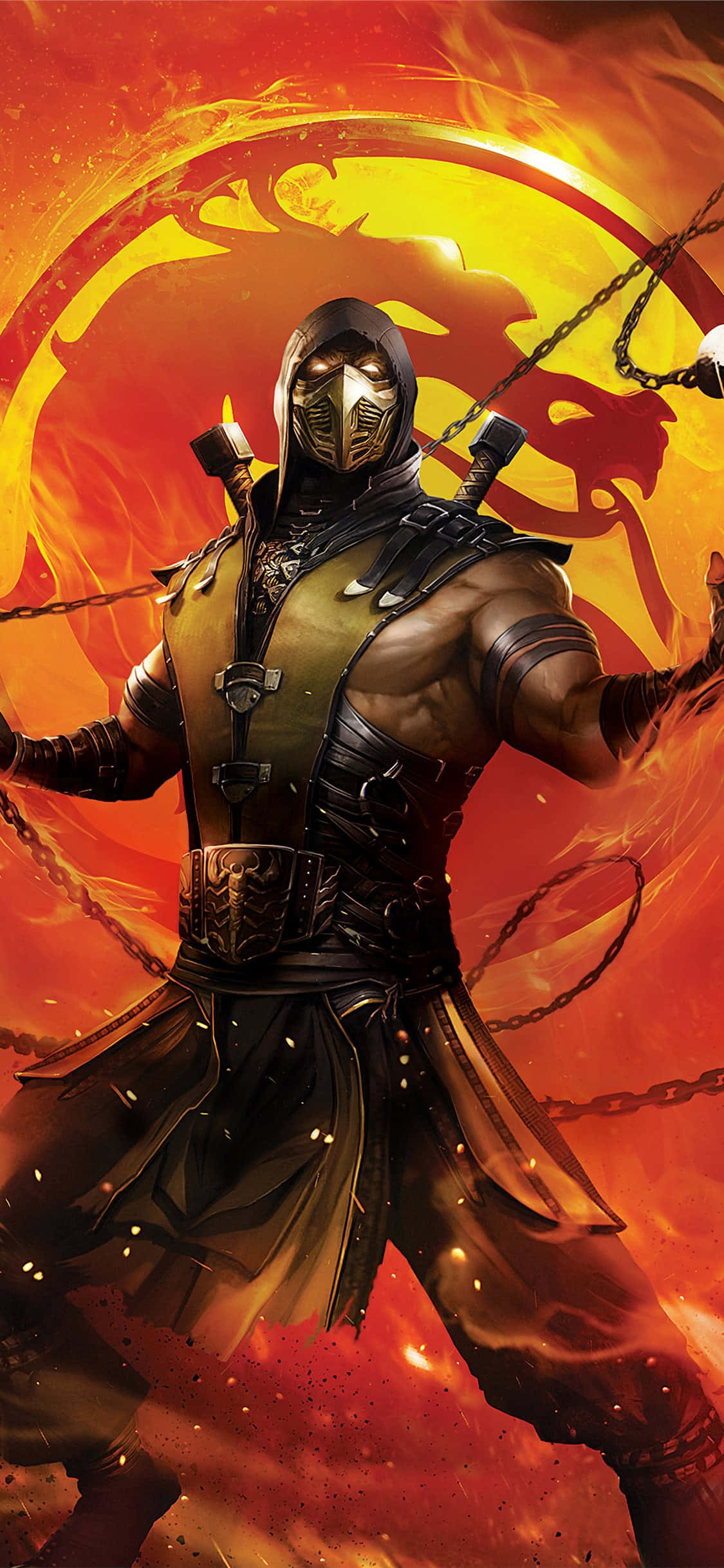 Mortal Kombat, iPhone, masked warrior, Full HD Phone Wallpaper