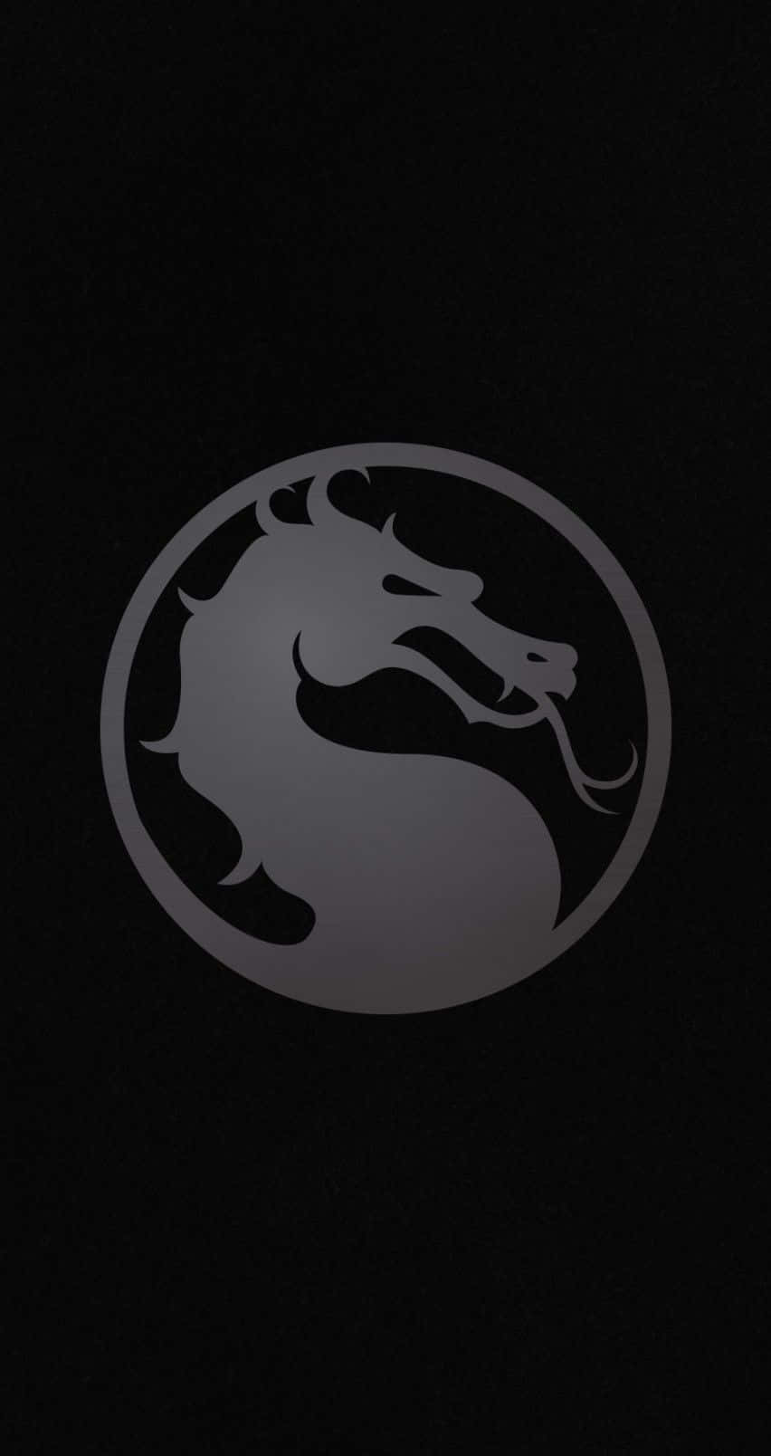 Mortal Kombat, iPhone, gray dragon logo, HD Phone Wallpaper