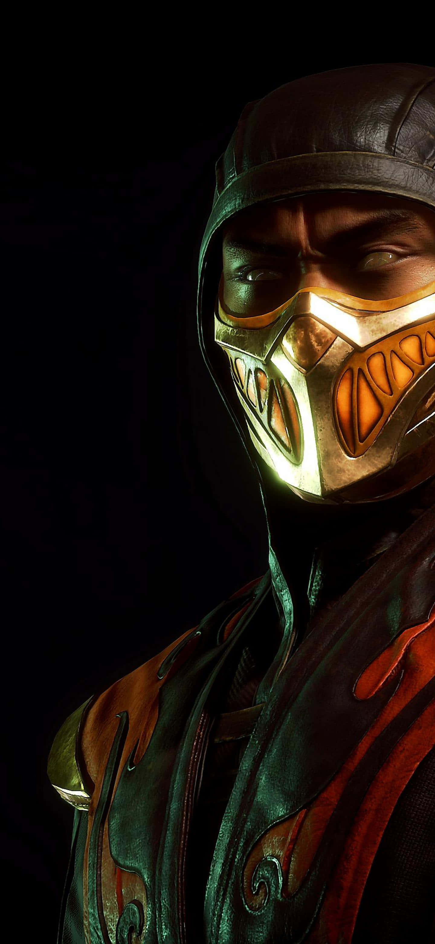 Mortal Kombat, iPhone, masked warrior, 2K Phone Wallpaper
