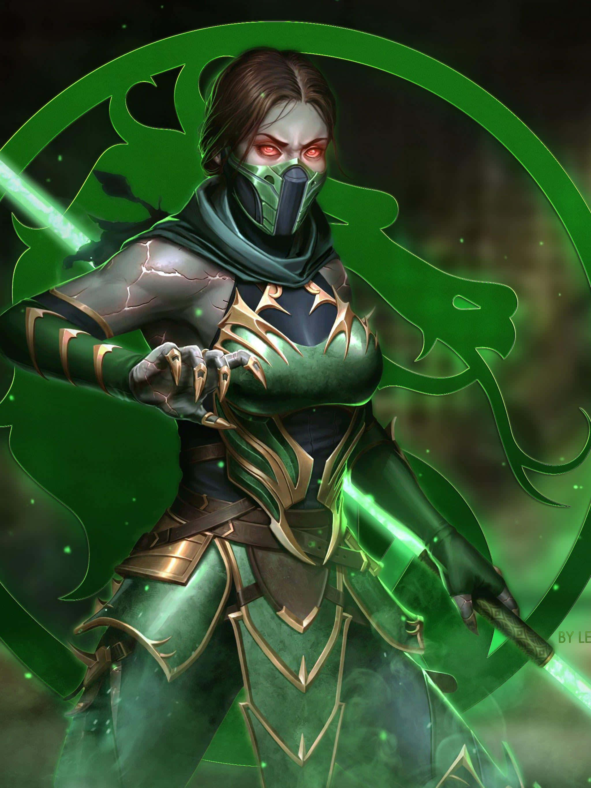 Mortal Kombat Jade, Jade, green and gold armor, 2K Phone Wallpaper