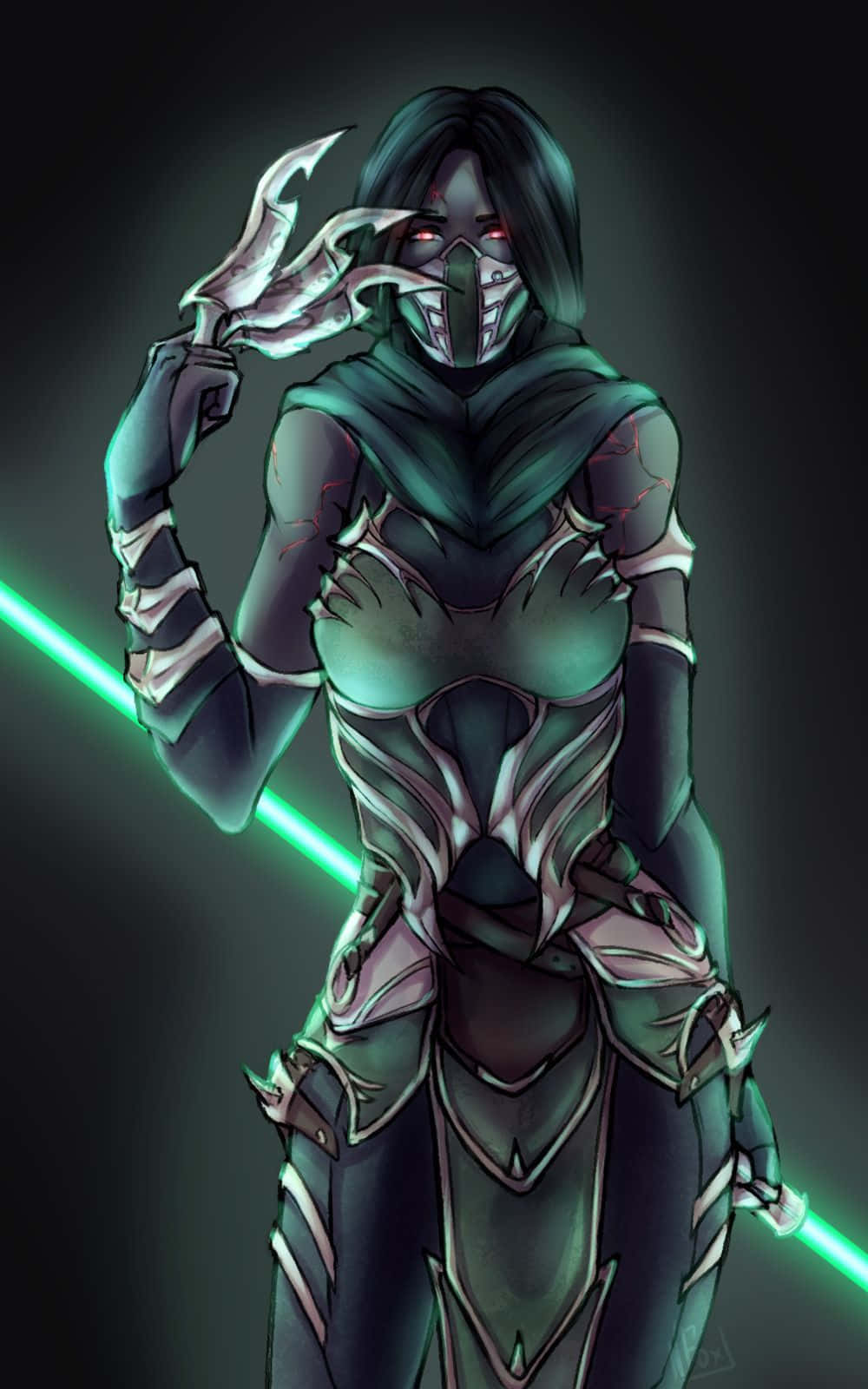 Mortal Kombat Jade, Jade, dark green armor, HD Phone Wallpaper