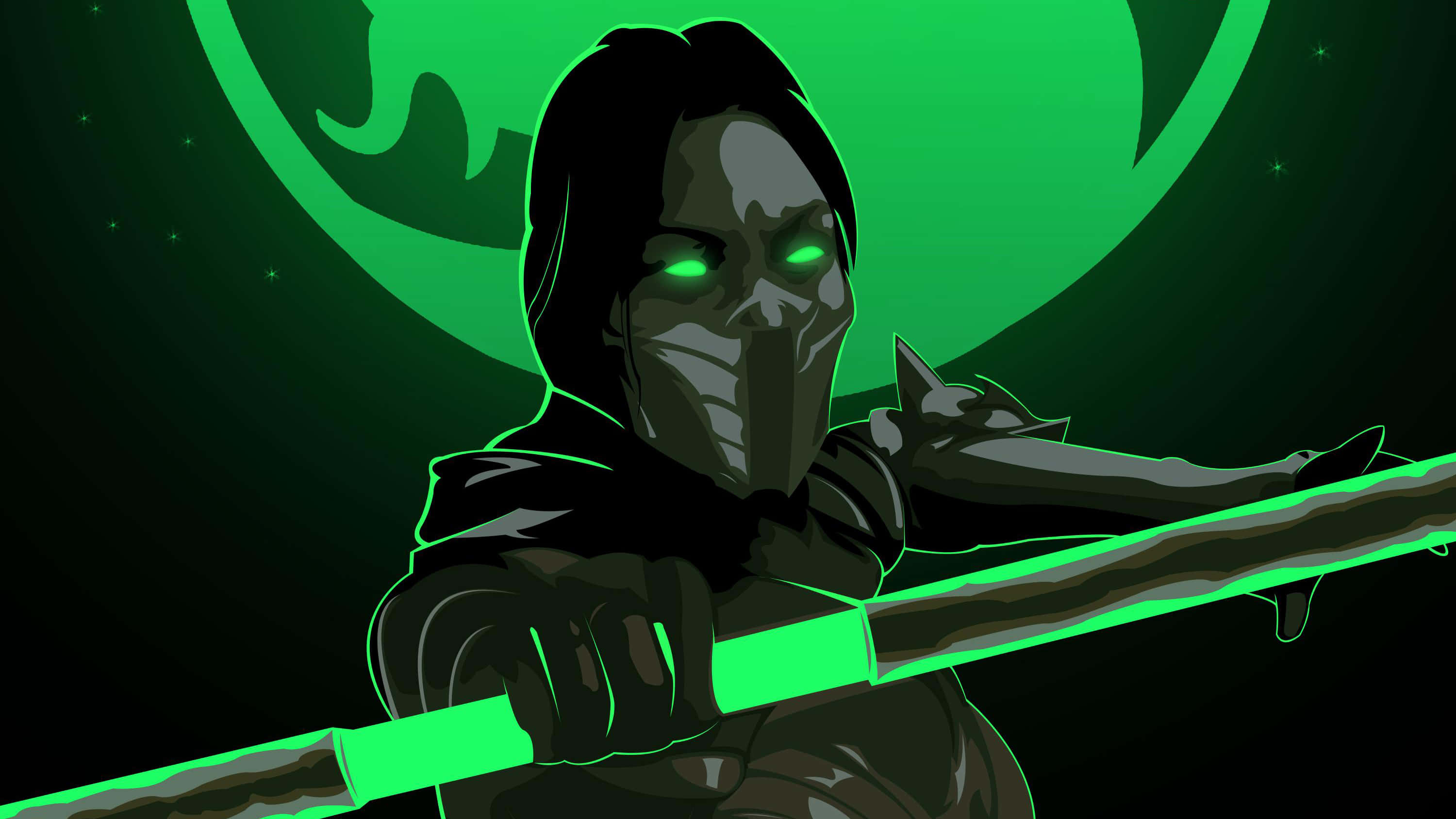 Mortal Kombat Jade, Jade, glowing green eyes, 2K Desktop Wallpaper