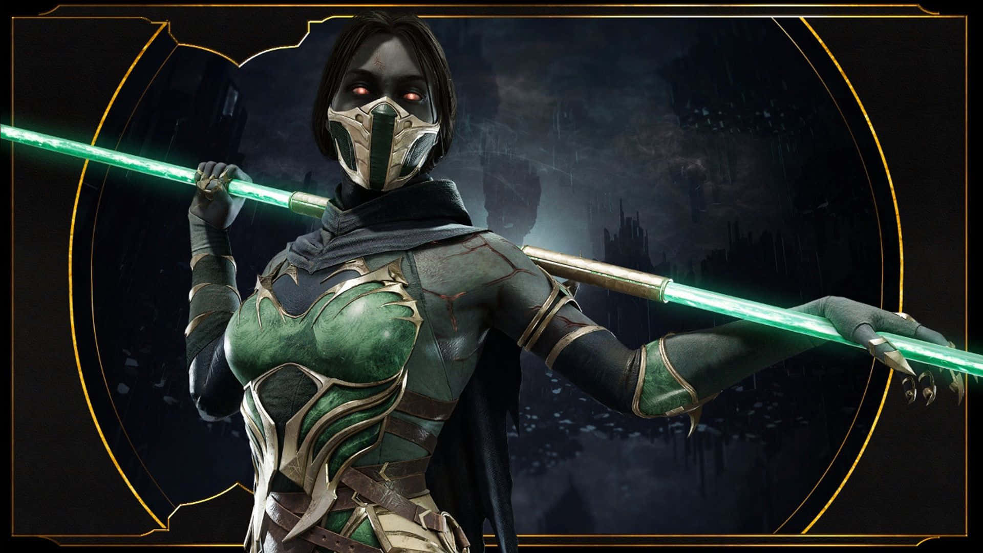 Mortal Kombat Jade, Jade, green and gold armor, Full HD Desktop Wallpaper