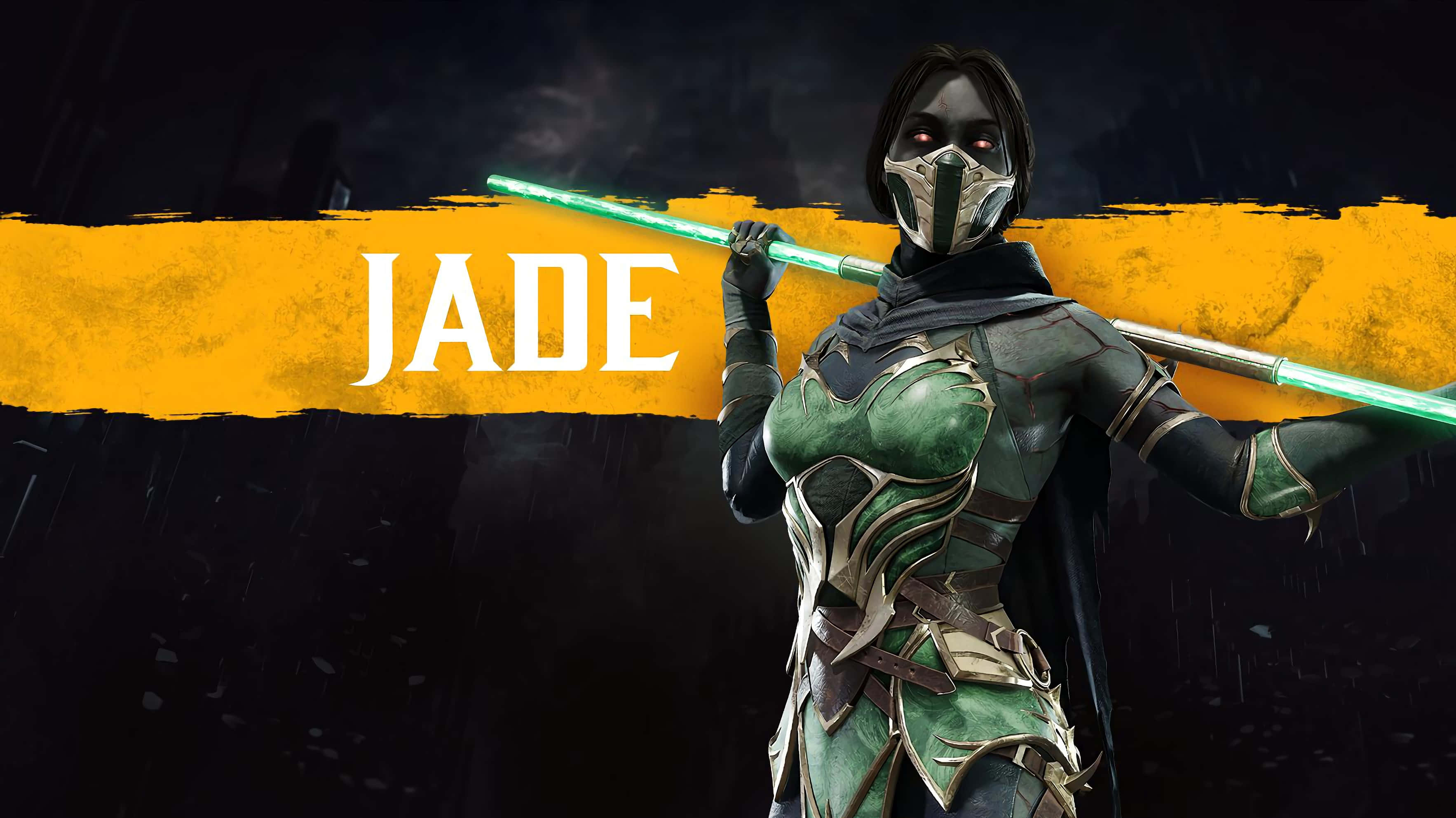 Mortal Kombat, Jade, green armor, 2K Desktop Wallpaper
