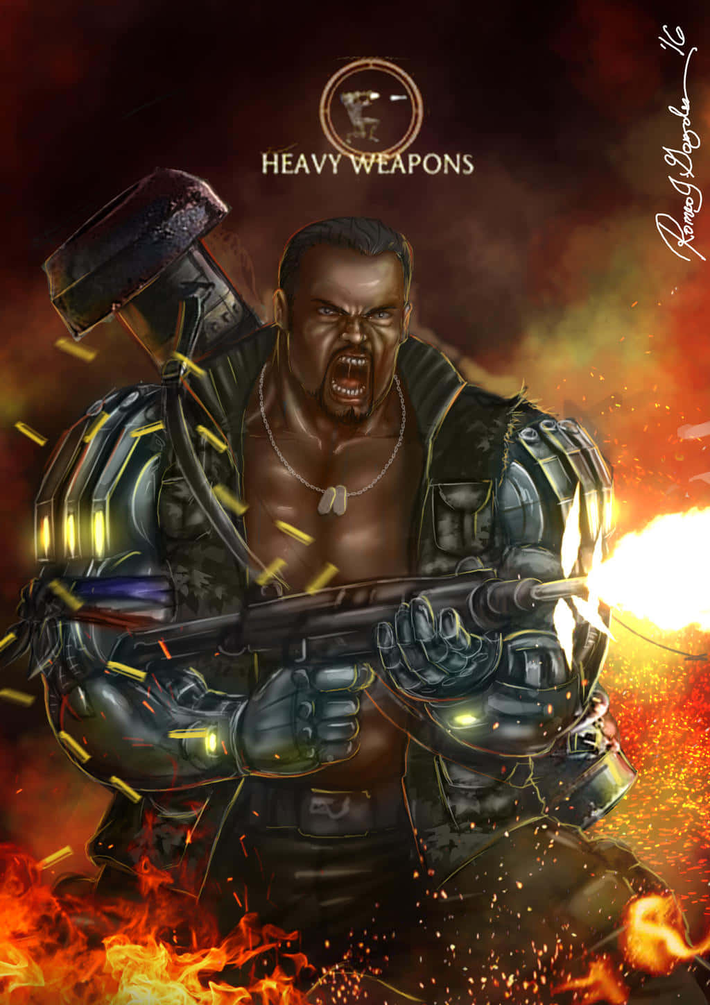 Mortal Kombat Jax, armored warrior, heavy weapon, HD Phone Wallpaper