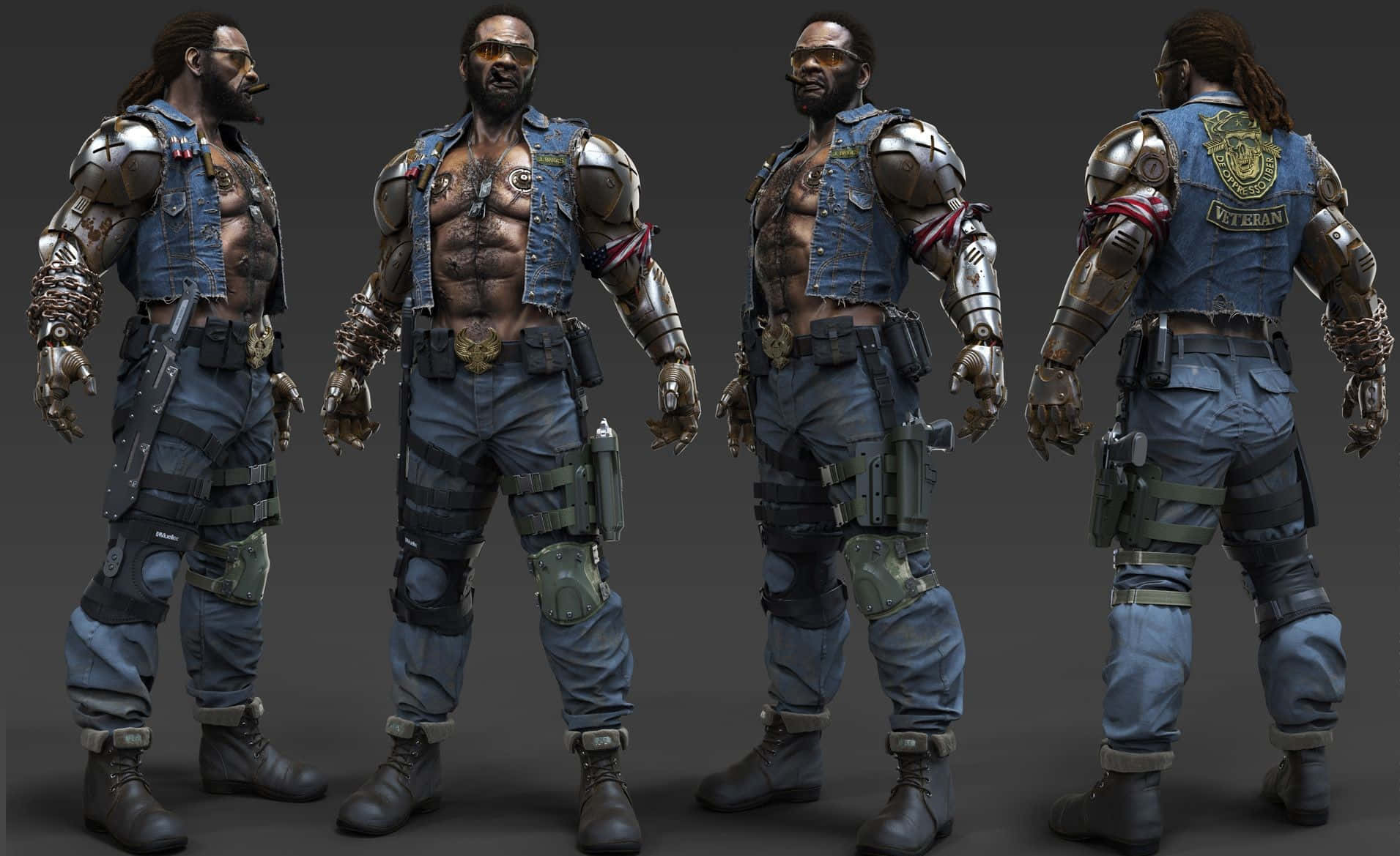 Mortal Kombat, Jax, 1911, HD Desktop Wallpaper