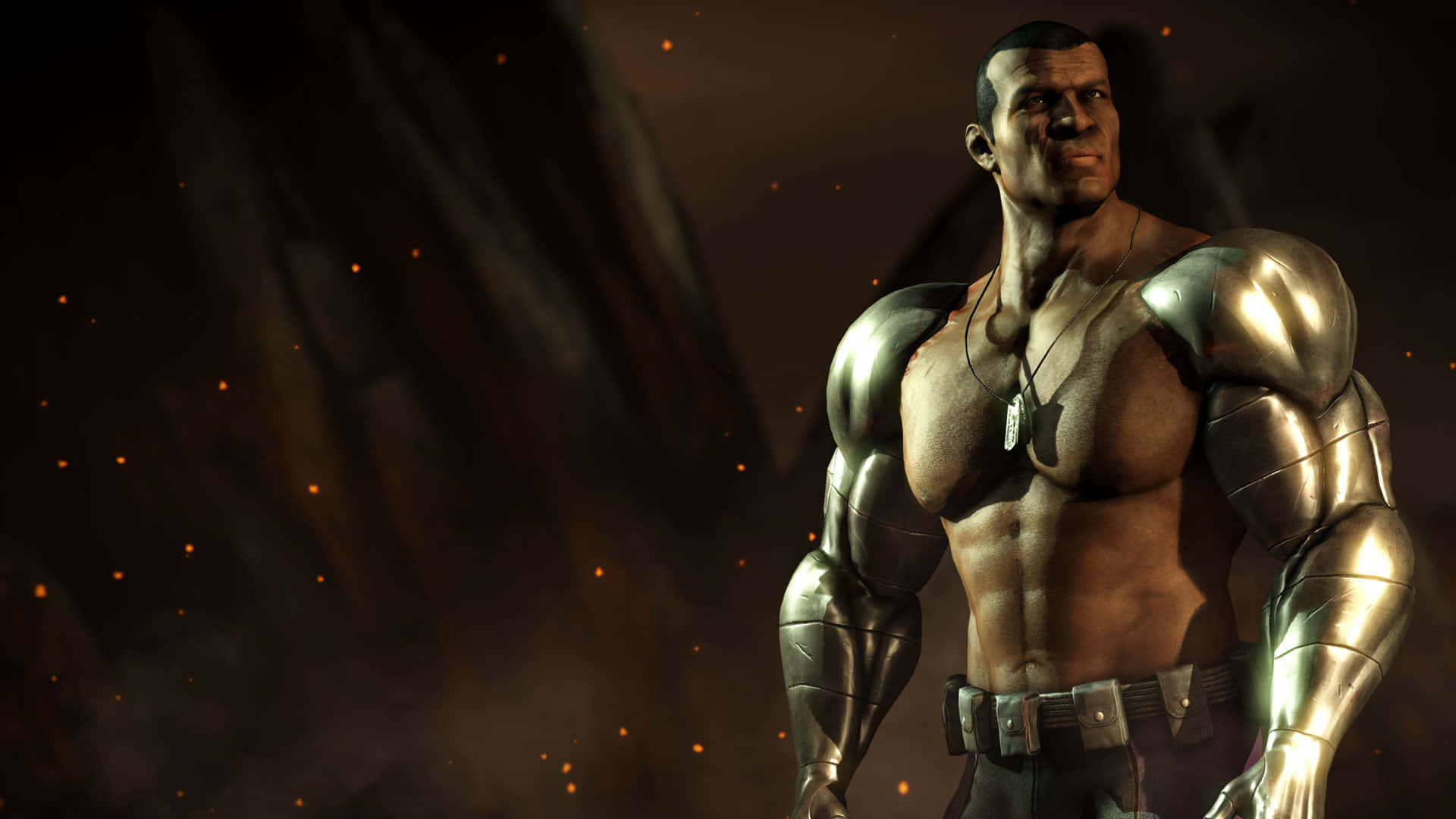 Mortal Kombat, Jax, smoky fiery environment, Full HD Desktop Wallpaper