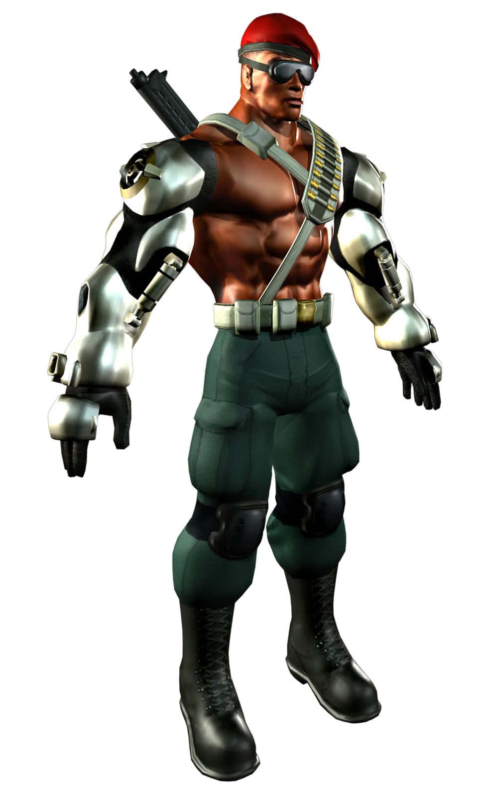 Mortal Kombat Jax, futuristic armor, red beret, HD Phone Wallpaper