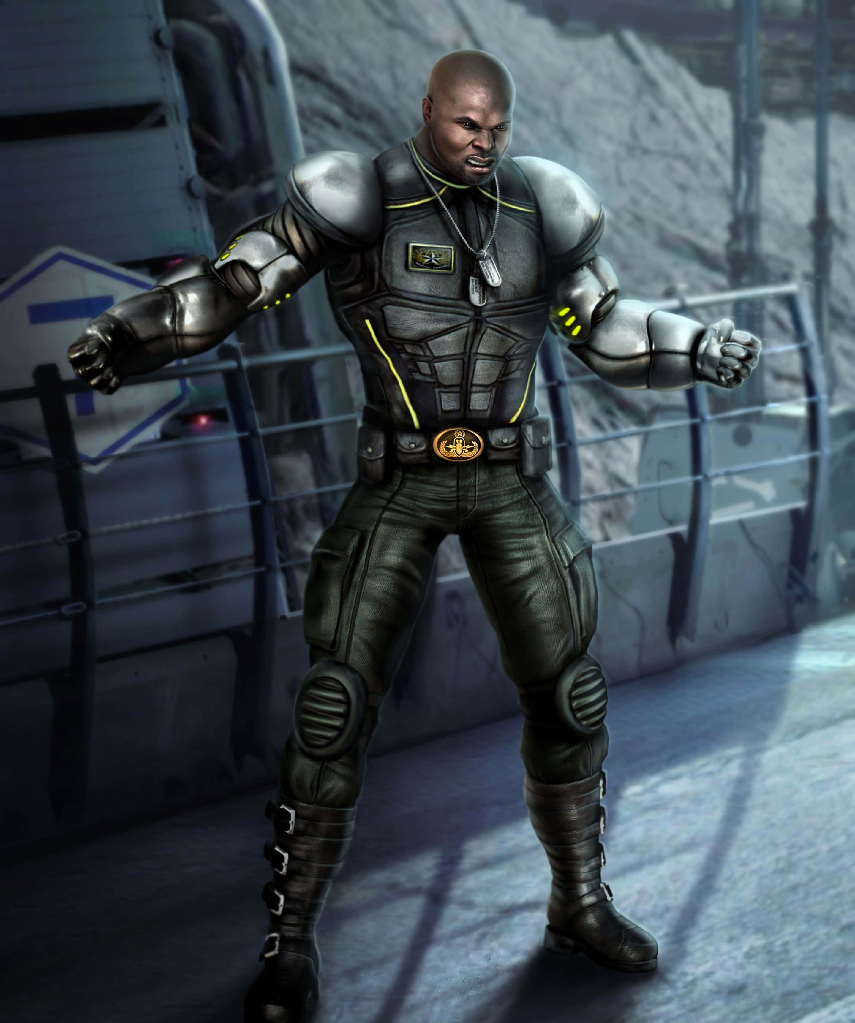 Mortal Kombat, Jax, futuristic armored gear, 2K Phone Wallpaper