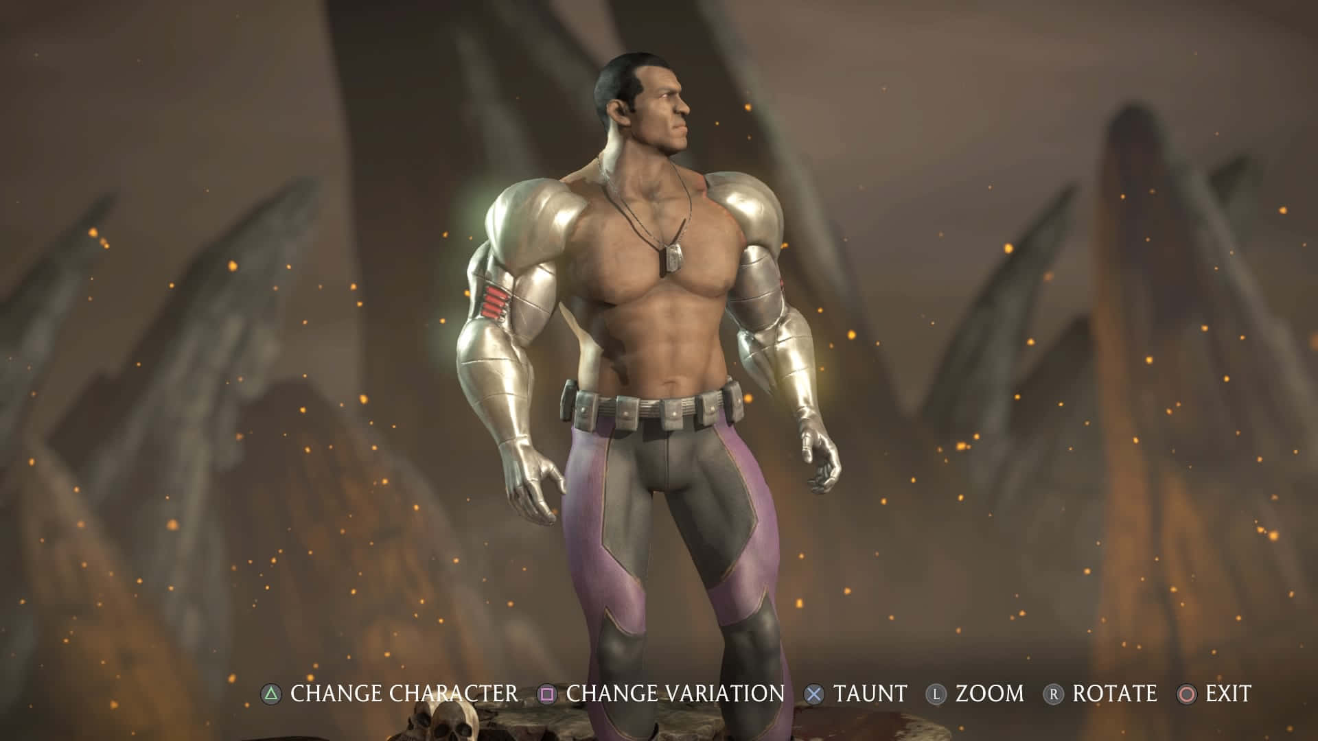 Mortal Kombat Jax, silver armor, purple pants, Full HD Desktop Wallpaper