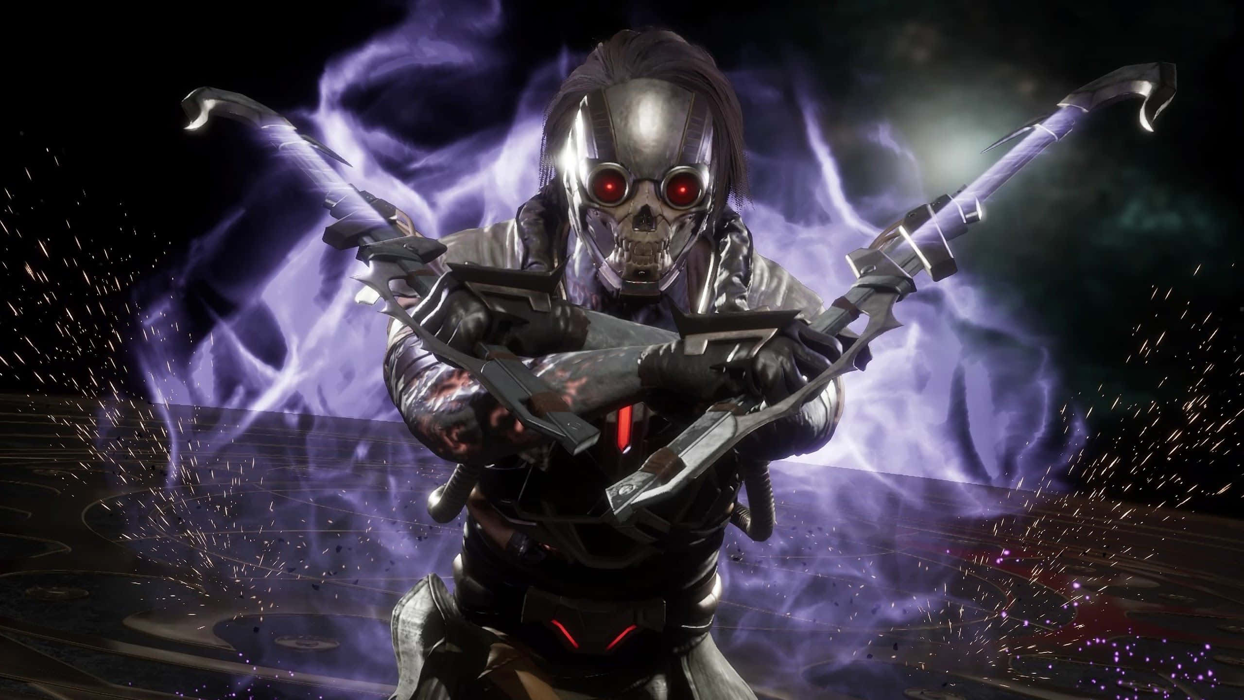 Mortal Kombat Kabal, Kabal, glowing red eyes, 2K Desktop Wallpaper