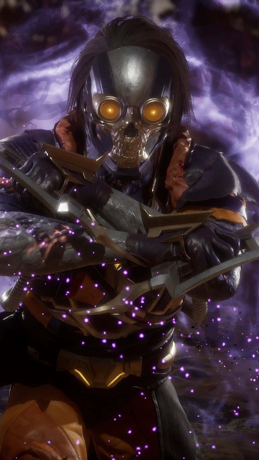 Mortal Kombat, Kabal, glowing orange eyes, Full HD Phone Wallpaper
