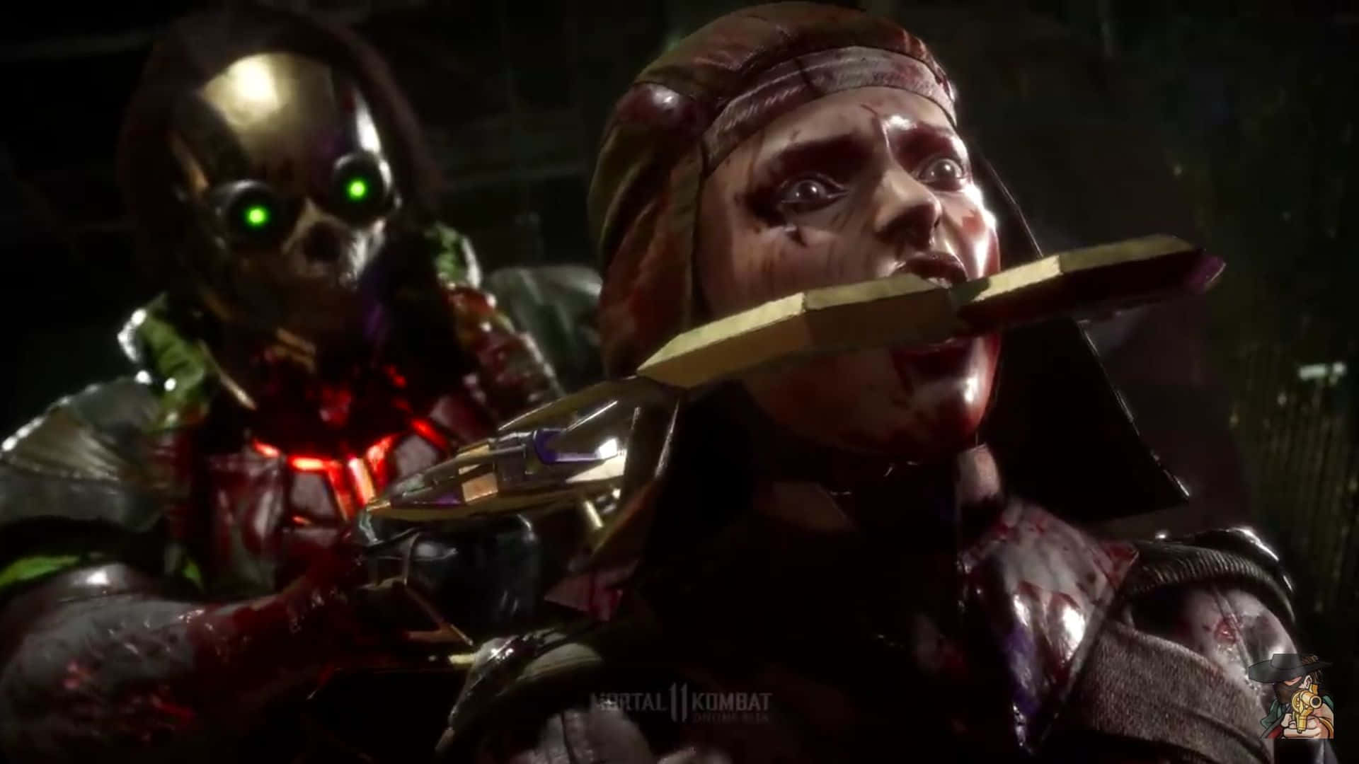 Mortal Kombat, Kabal, glowing-eyed skull-faced enemy, Full HD Desktop Wallpaper