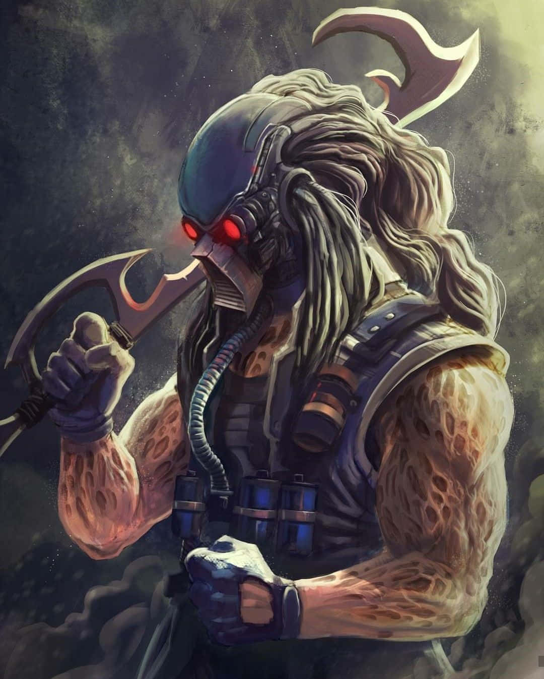 Mortal Kombat Kabal, Kabal, glowing red eyes, HD Phone Wallpaper