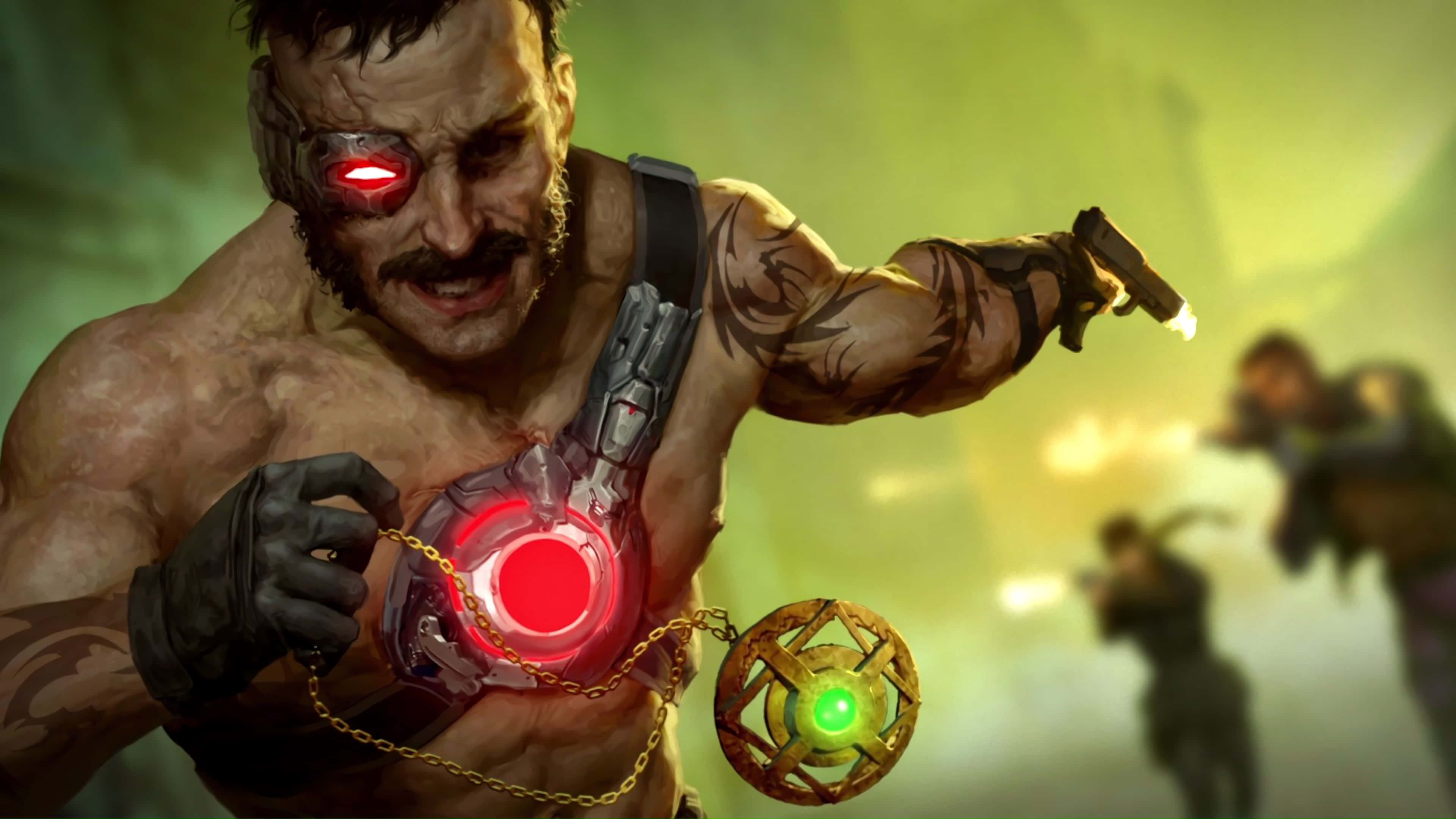 Mortal Kombat, Kano, glowing red eye, 4K Desktop Wallpaper