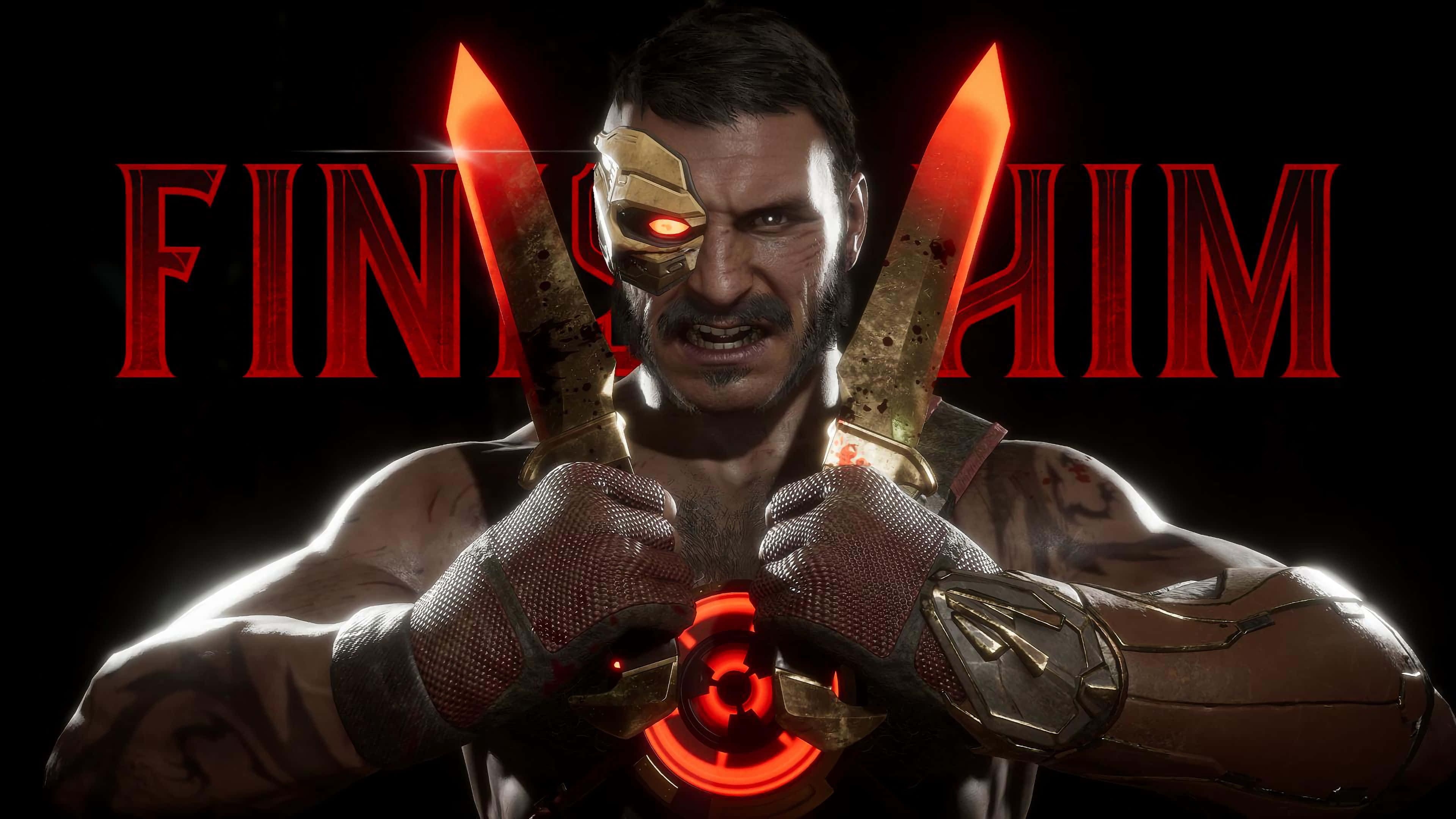 Mortal Kombat, Kano, glowing red eye, 4K Desktop Wallpaper